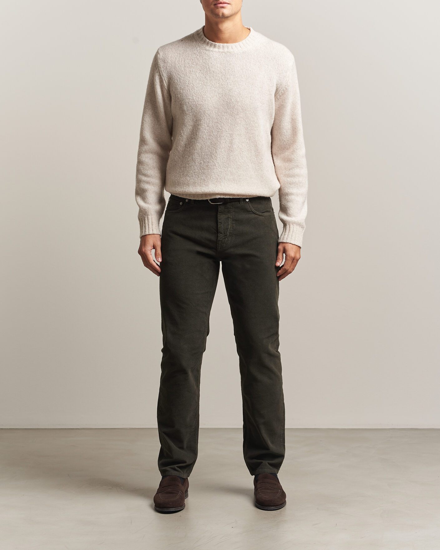 Heren | Broeken | Morris | James Cord 5-Pocket Pants Olive