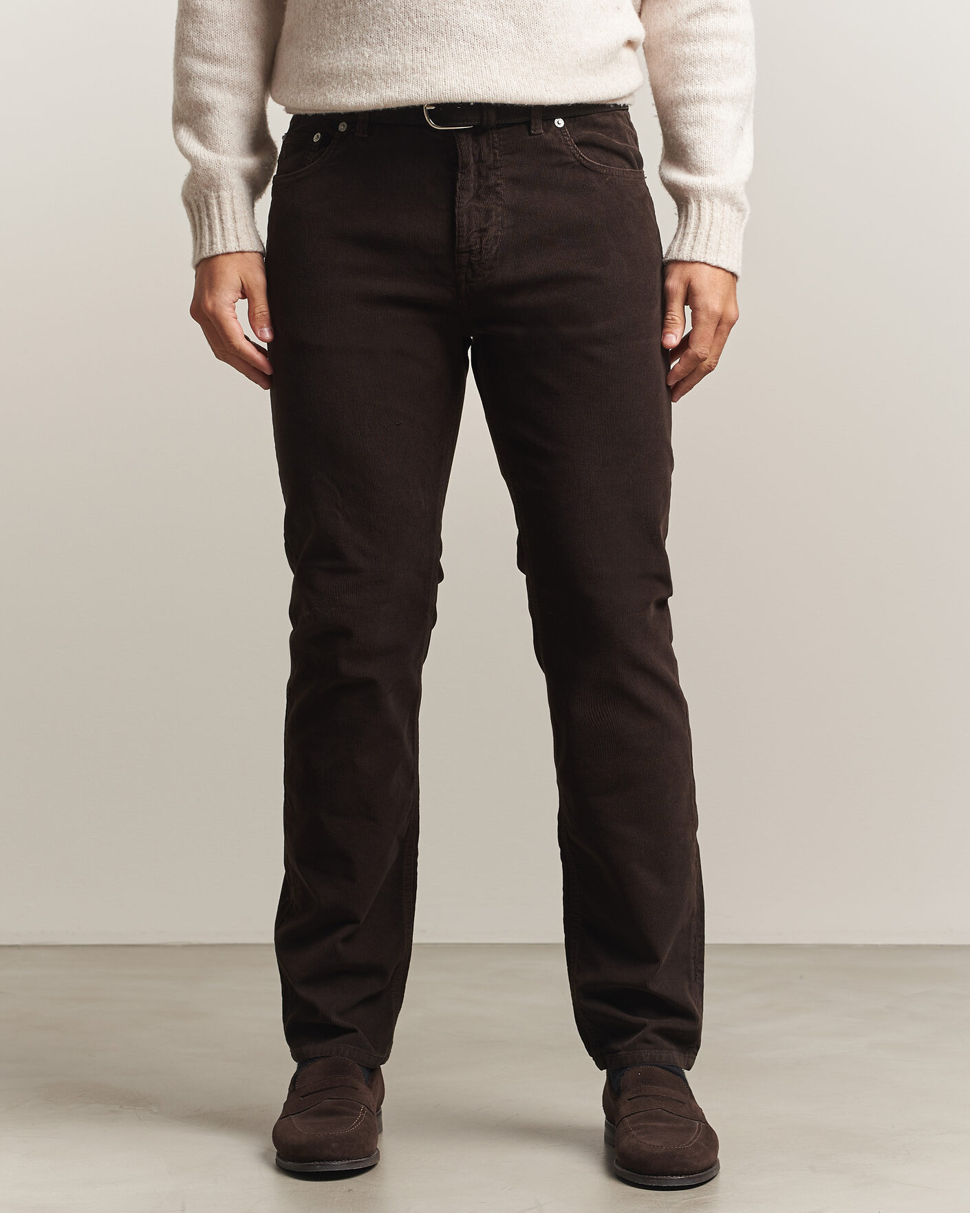 Heren | Broeken | Morris | James Cord 5-Pocket Pants Brown