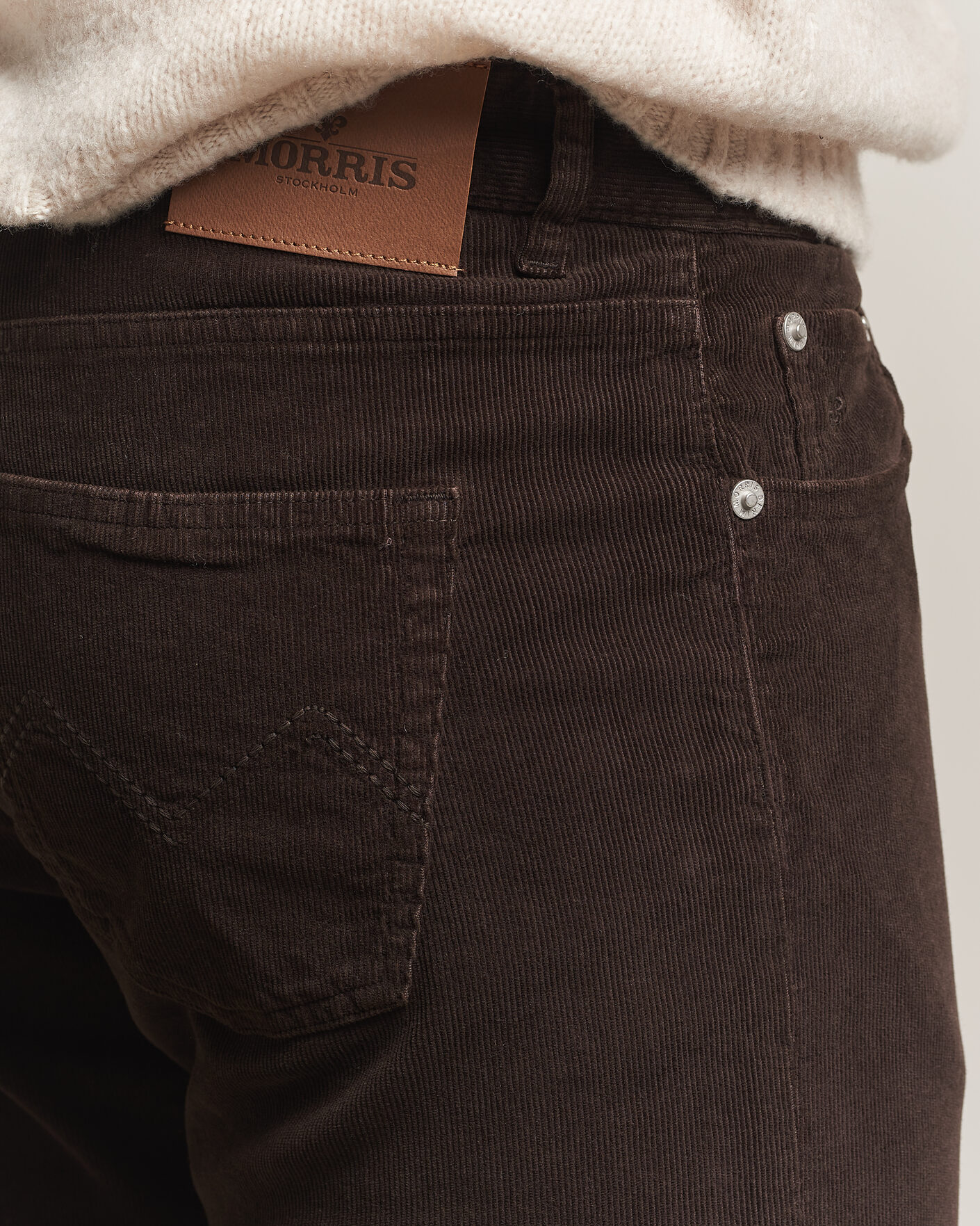 Heren | Broeken | Morris | James Cord 5-Pocket Pants Brown