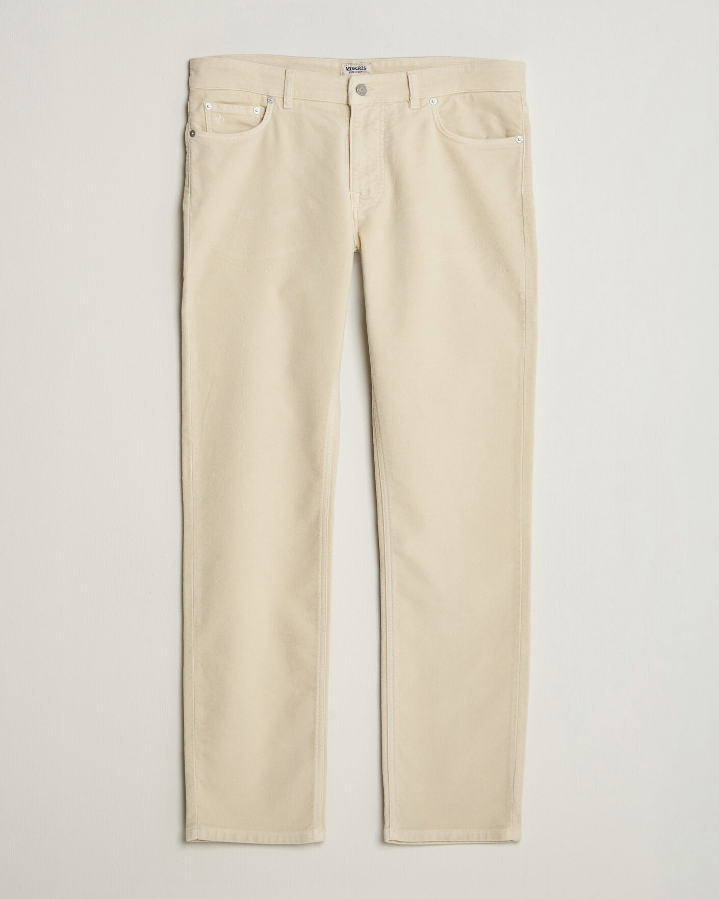 Heren | Broeken | Morris | James Winter Twill 5-Pocket Pants Off White