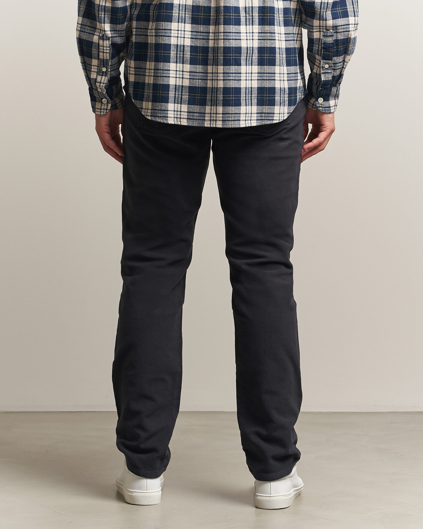 Heren | Broeken | Morris | James Winter Twill 5-Pocket Pants Blue
