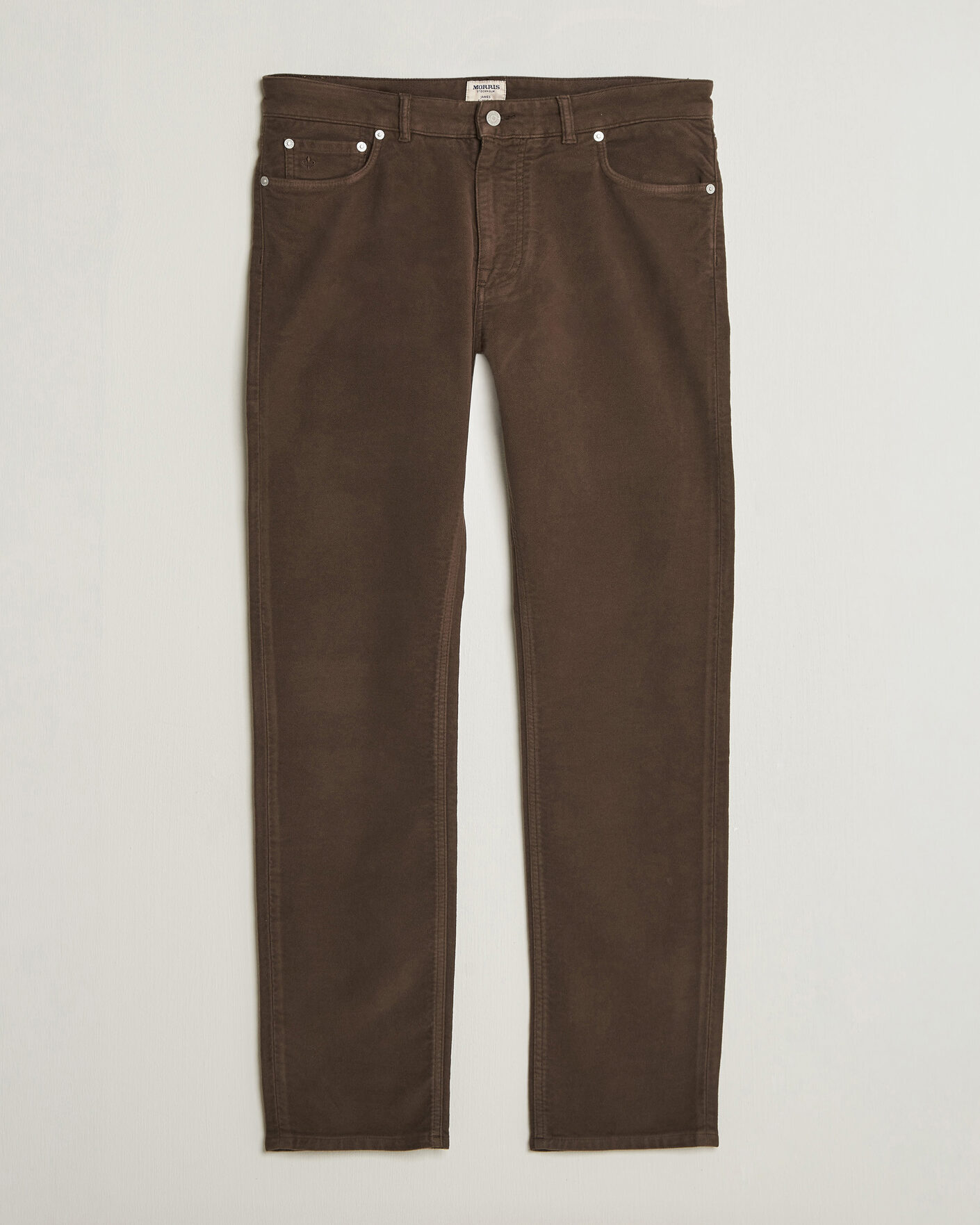 Heren | Broeken | Morris | James Winter Twill 5-Pocket Pants Brown