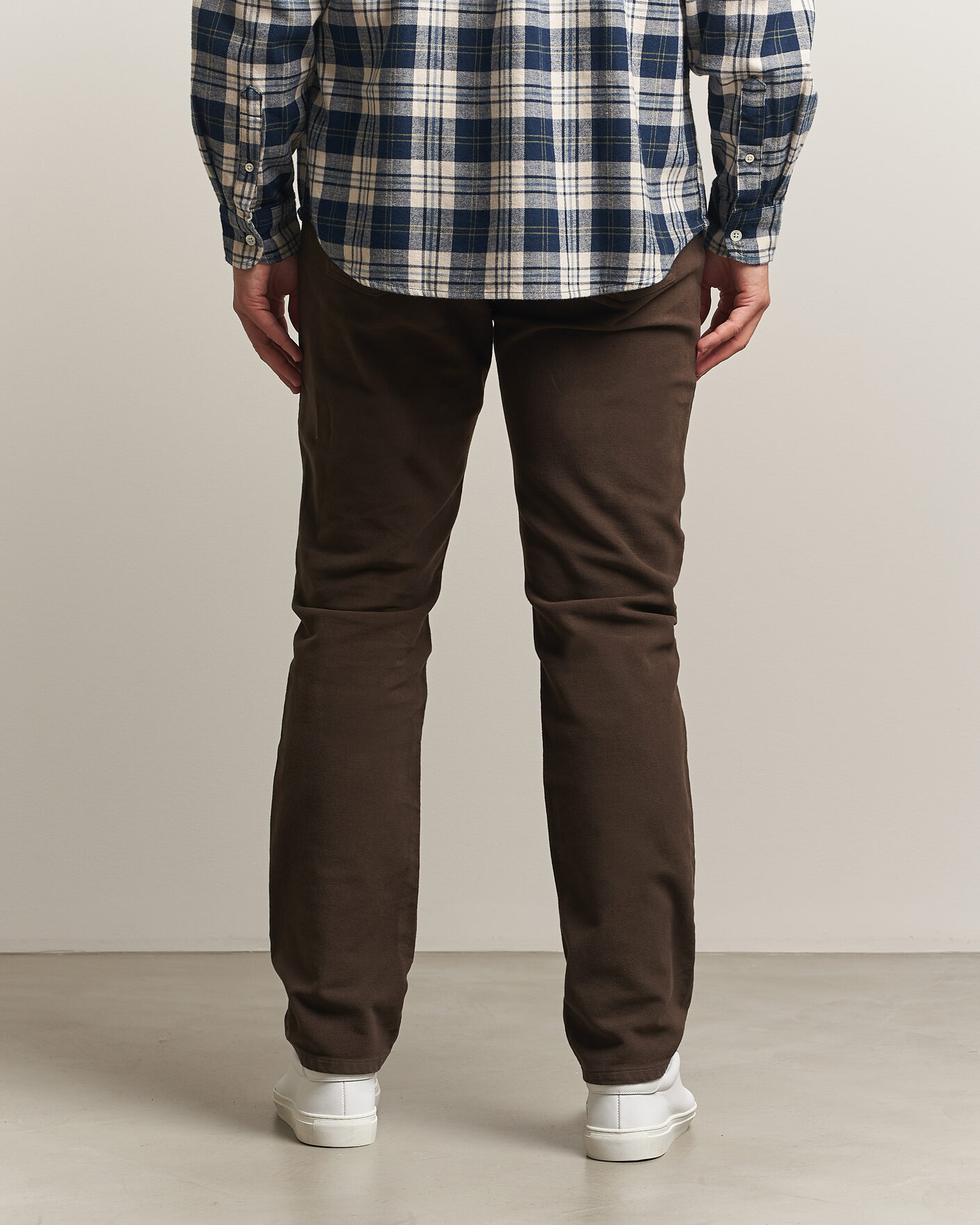 Heren | Broeken | Morris | James Winter Twill 5-Pocket Pants Brown