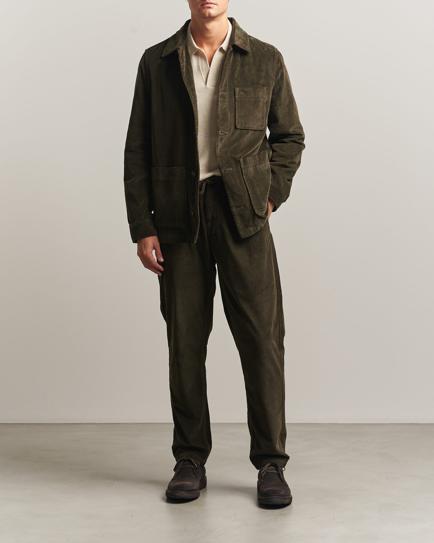 Heren | Broeken | Morris | Fenix Cord Trousers Olive