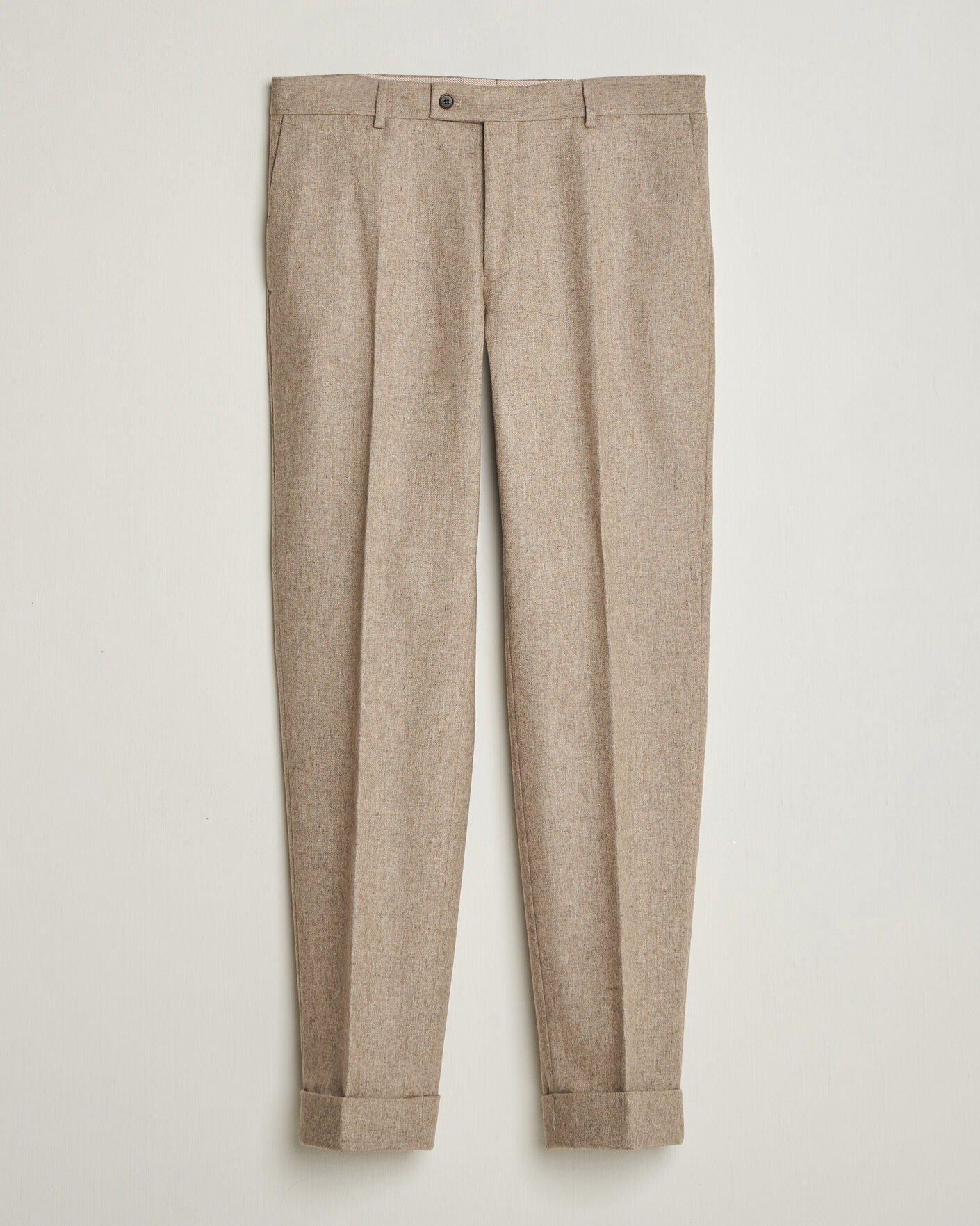 Heren | Broeken | Morris | Flannel Suit Trousers Khaki