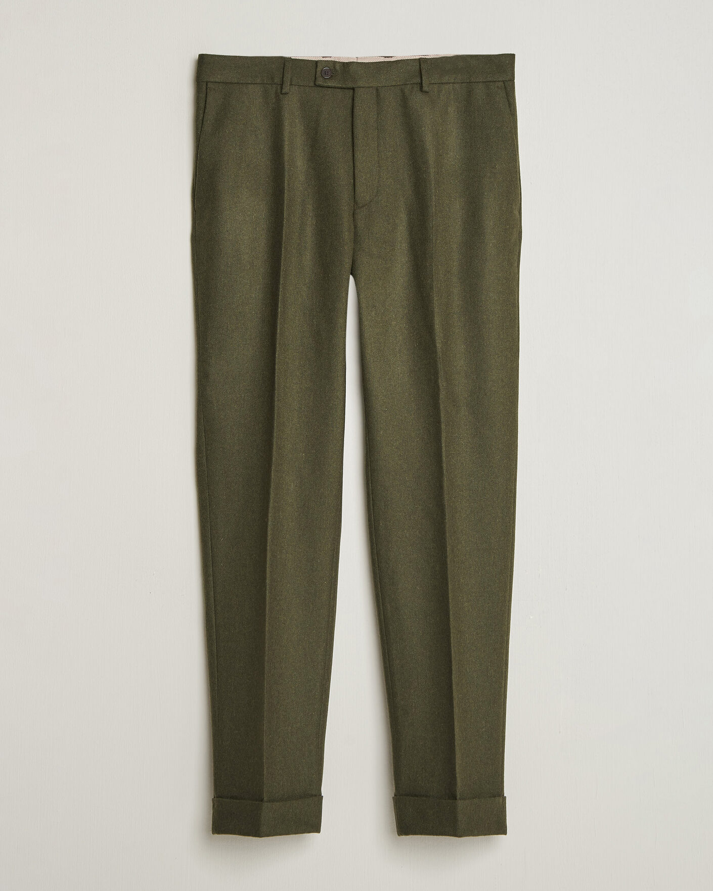 Heren | Broeken | Morris | Flannel Suit Trousers Green