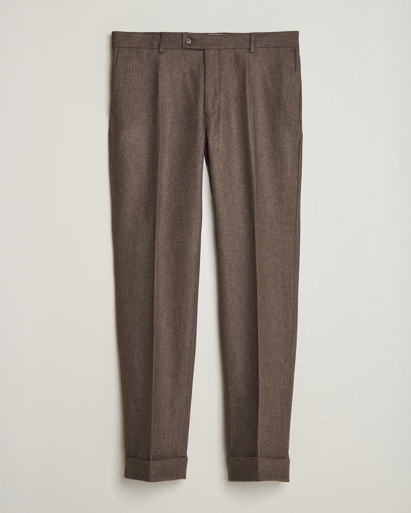Heren | Broeken | Morris | Flannel Suit Trousers Brown