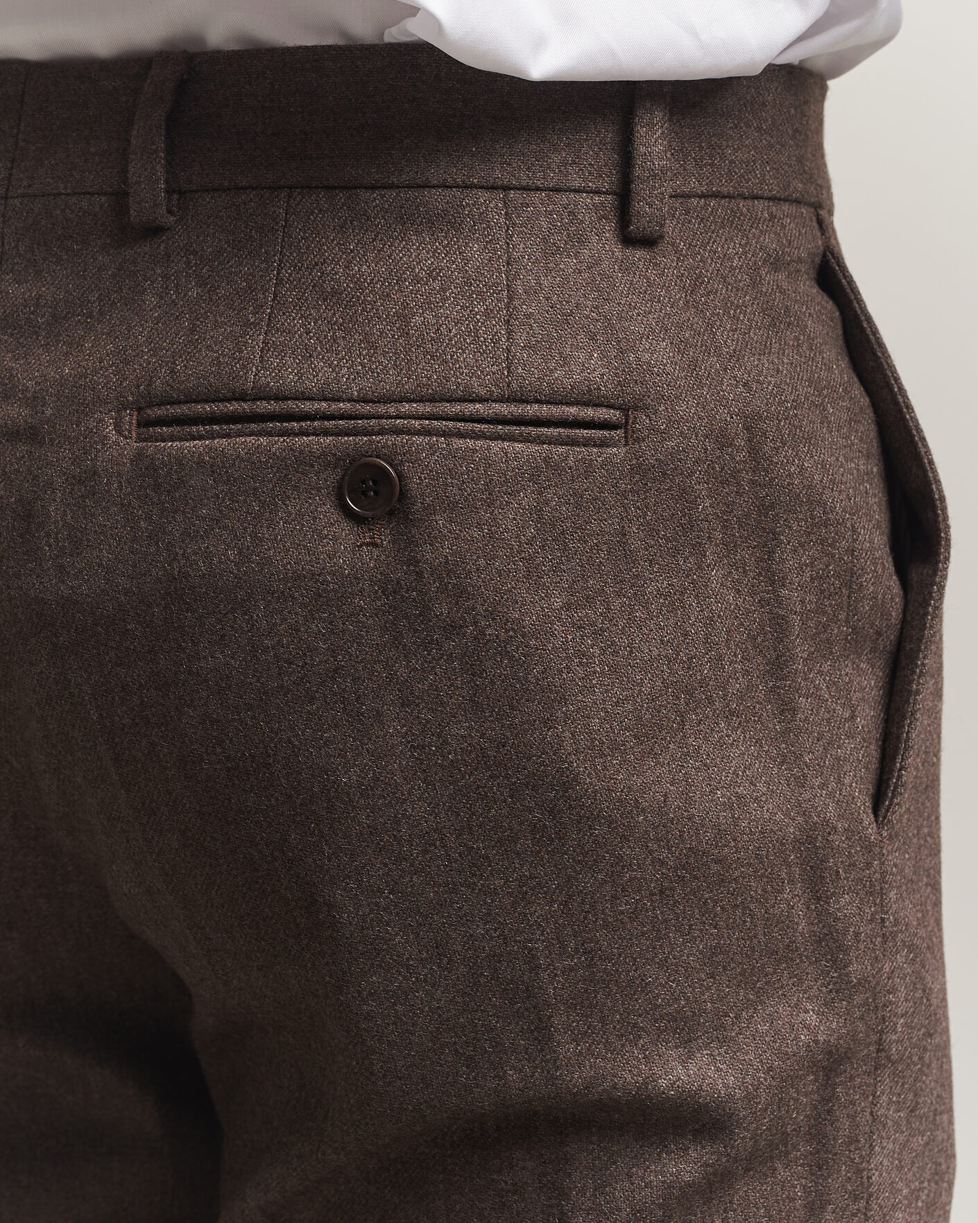 Heren | Broeken | Morris | Flannel Suit Trousers Brown