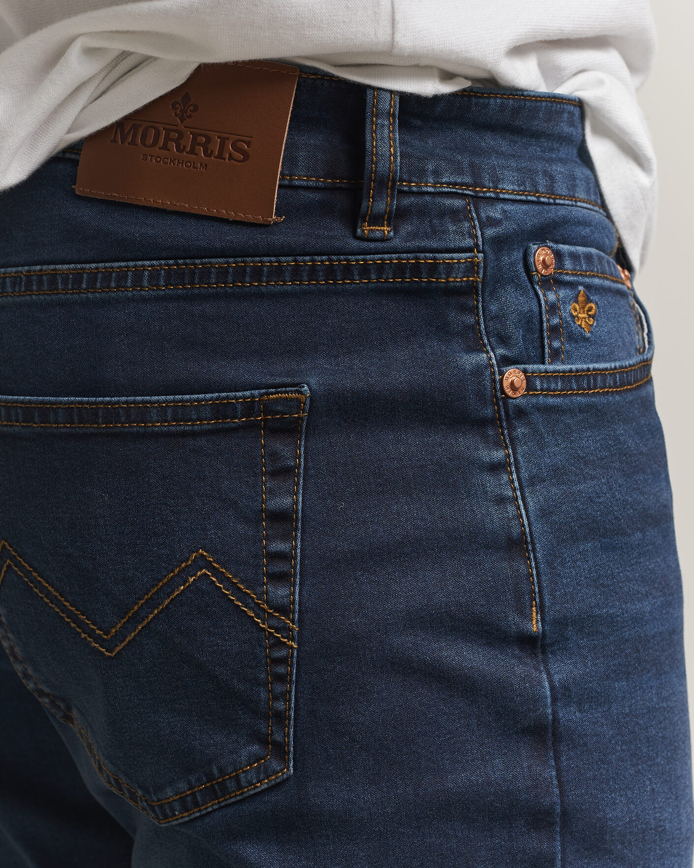 Heren | Jeans | Morris | Steve Satin Jeans One Year Wash