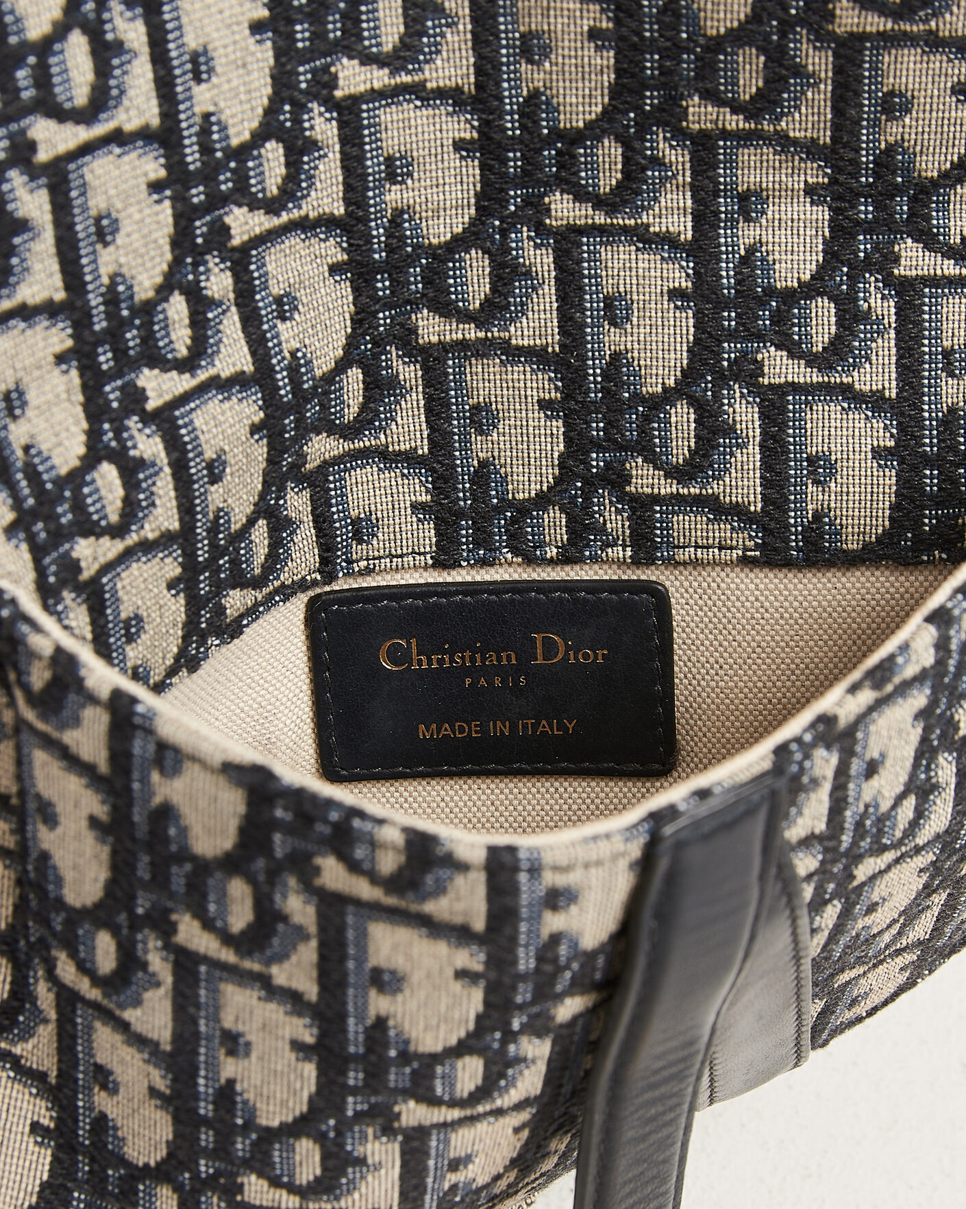 Heren | Pre-Owned & Vintage Bags | Dior Pre-Owned | Saddle Belt Pouch Bag Oblique Jacquard Blue