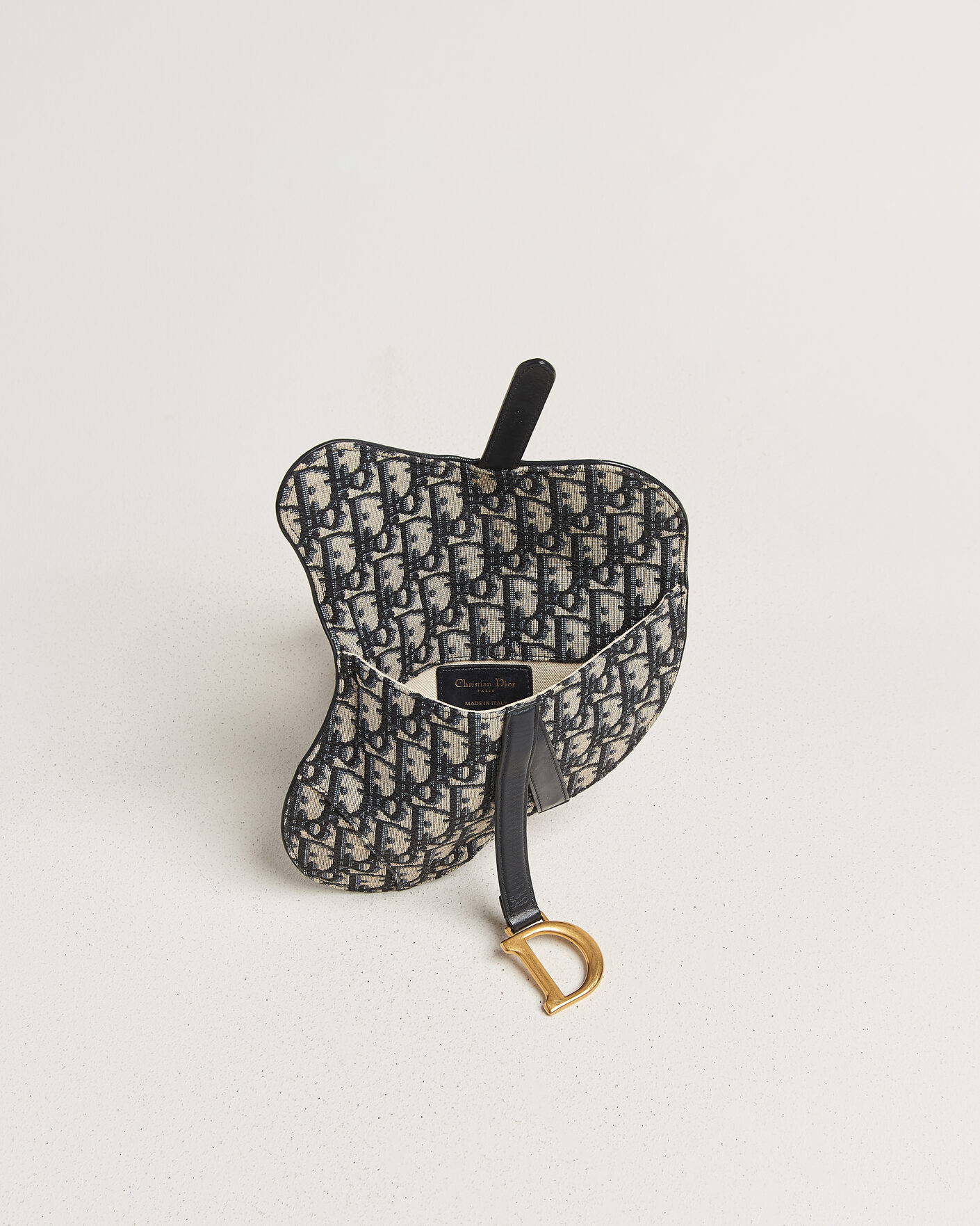 Heren | Pre-Owned & Vintage Bags | Dior Pre-Owned | Saddle Belt Pouch Bag Oblique Jacquard Blue