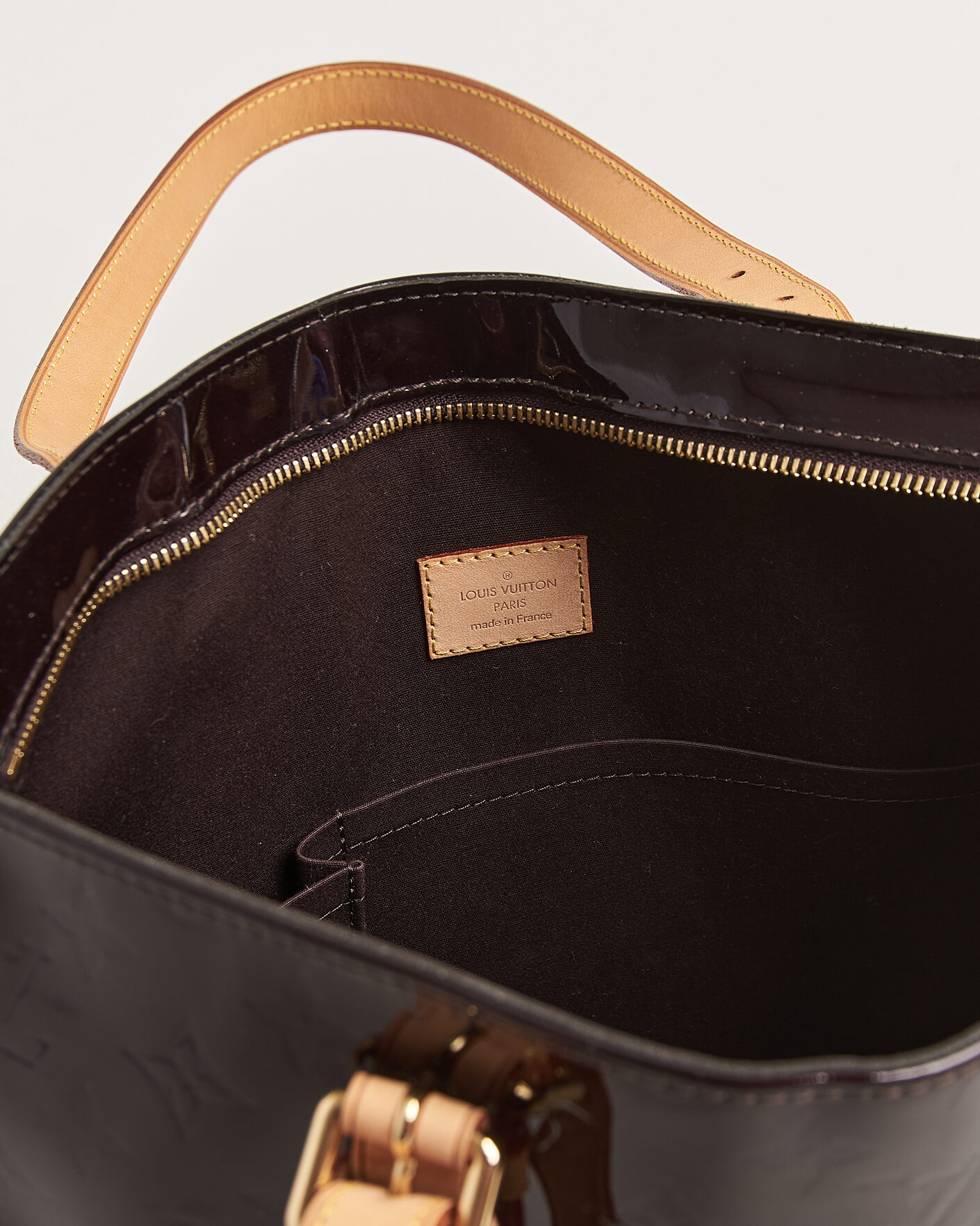 Heren | Pre-Owned & Vintage Bags | Louis Vuitton Pre-Owned | Brentwood Tote Bag Vernis Leather Burgundy