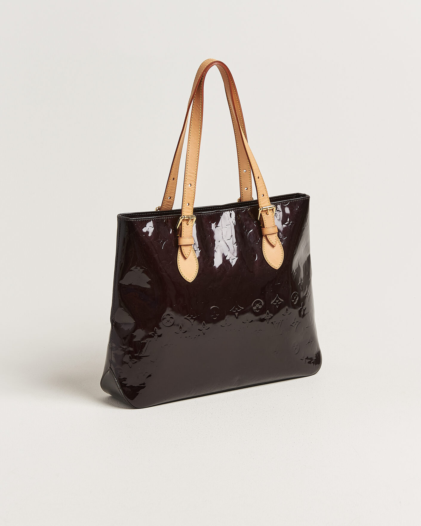 Heren | Pre-Owned & Vintage Bags | Louis Vuitton Pre-Owned | Brentwood Tote Bag Vernis Leather Burgundy
