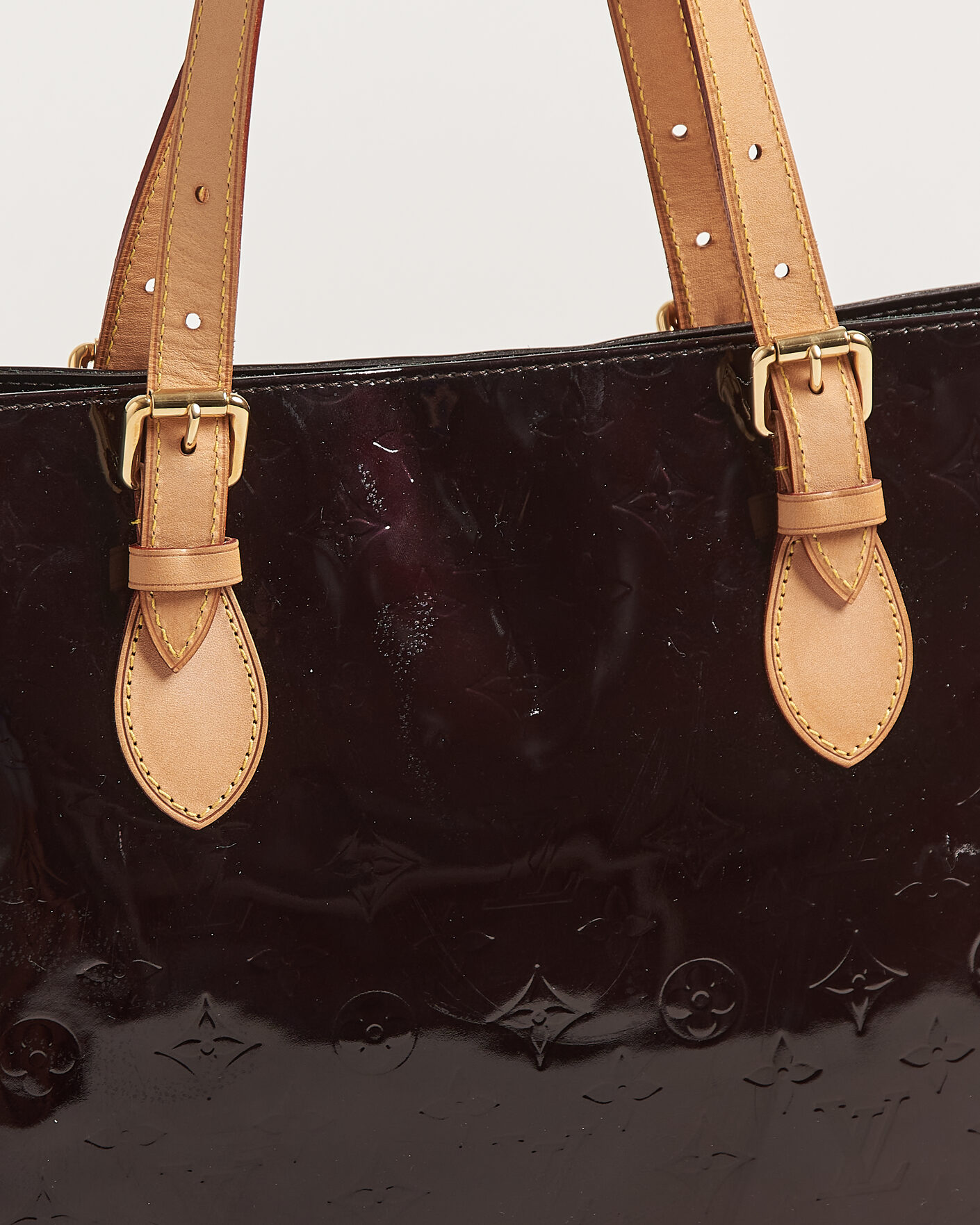 Heren | Pre-Owned & Vintage Bags | Louis Vuitton Pre-Owned | Brentwood Tote Bag Vernis Leather Burgundy