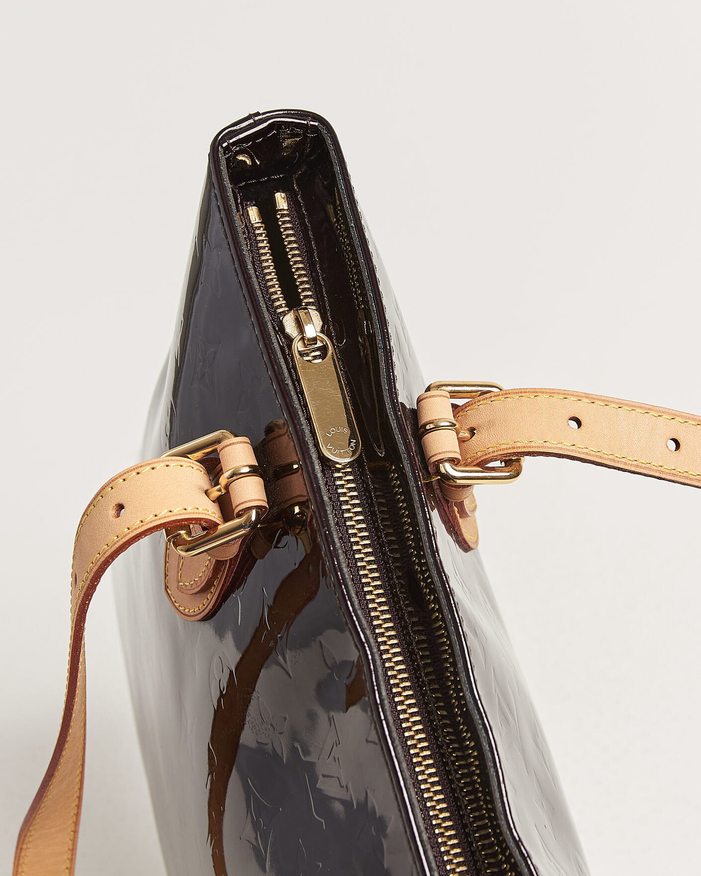 Heren | Pre-Owned & Vintage Bags | Louis Vuitton Pre-Owned | Brentwood Tote Bag Vernis Leather Burgundy