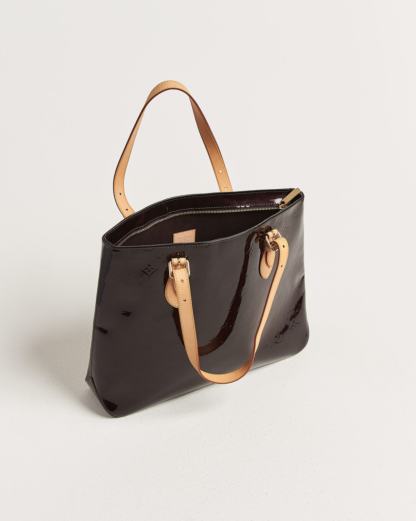 Heren | Pre-Owned & Vintage Bags | Louis Vuitton Pre-Owned | Brentwood Tote Bag Vernis Leather Burgundy