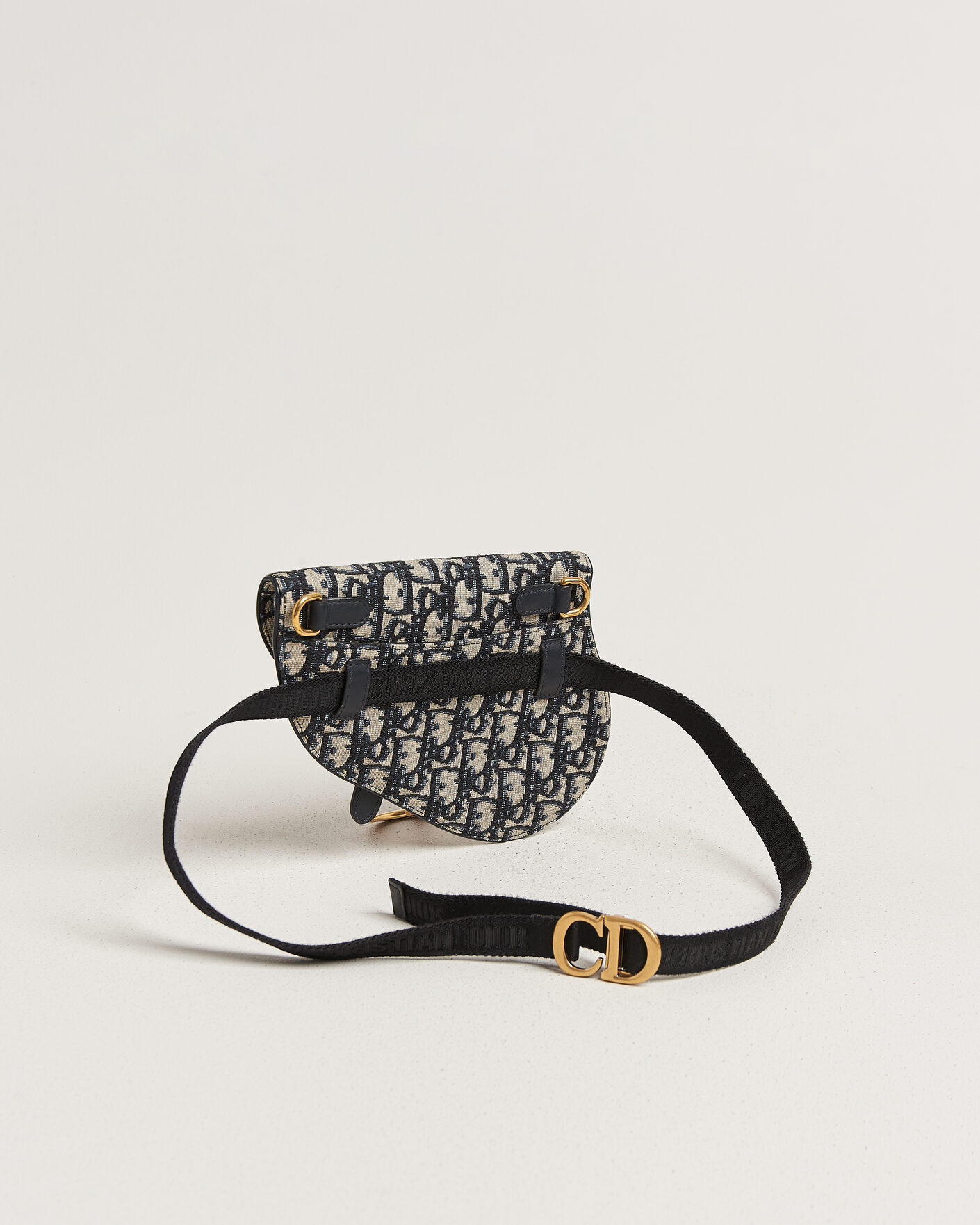 Heren | Pre-Owned & Vintage Bags | Dior Pre-Owned | Saddle Belt Bag Oblique Jacquard Blue