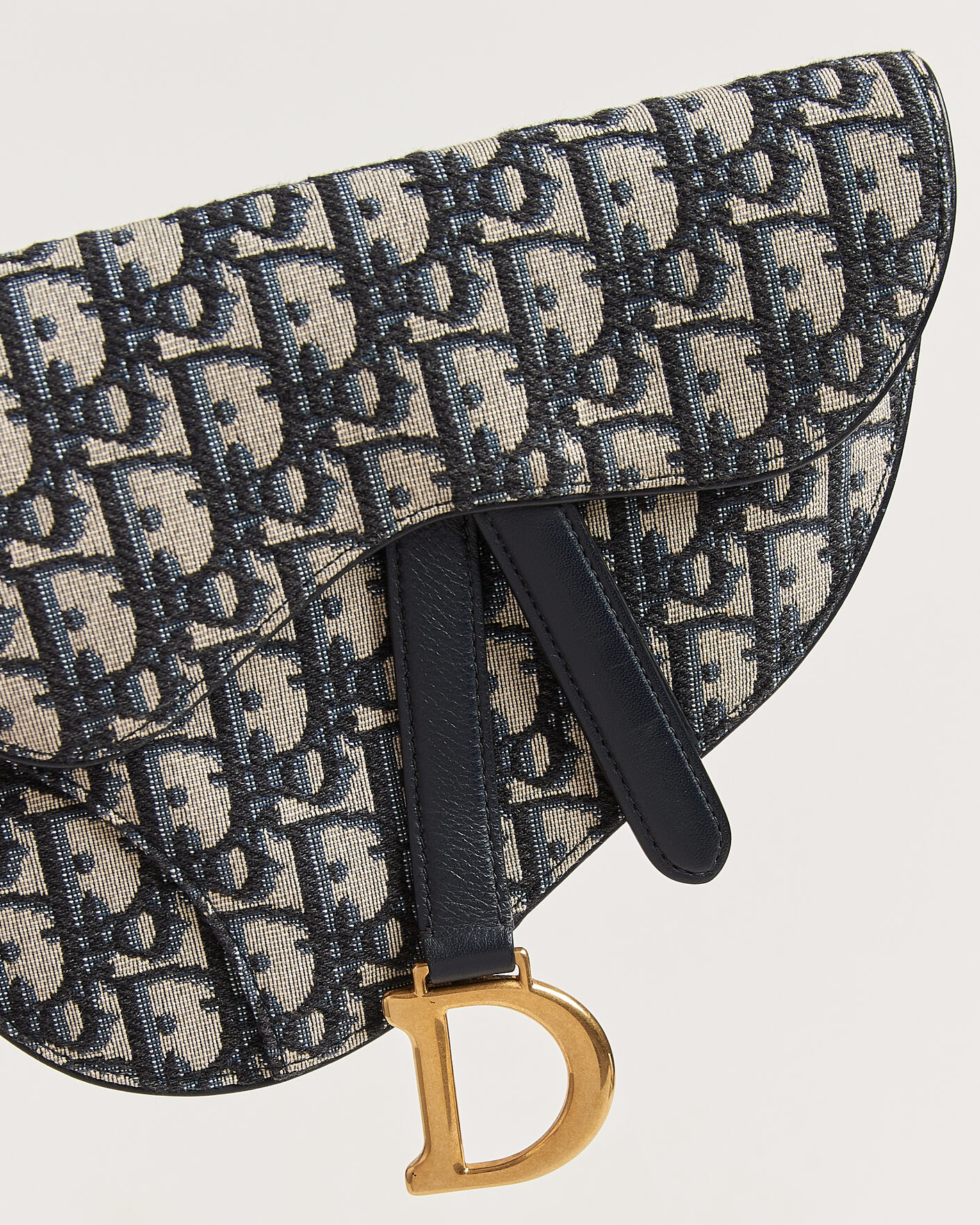 Heren | Pre-Owned & Vintage Bags | Dior Pre-Owned | Saddle Belt Bag Oblique Jacquard Blue