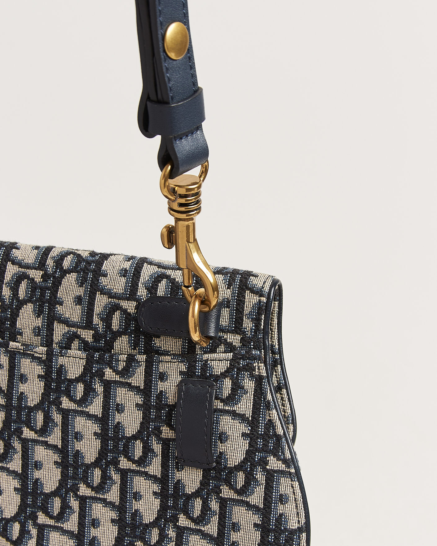 Heren | Pre-Owned & Vintage Bags | Dior Pre-Owned | Saddle Belt Bag Oblique Jacquard Blue