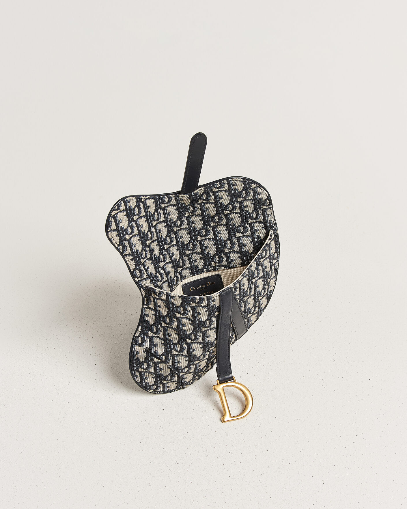 Heren | Pre-Owned & Vintage Bags | Dior Pre-Owned | Saddle Belt Bag Oblique Jacquard Blue