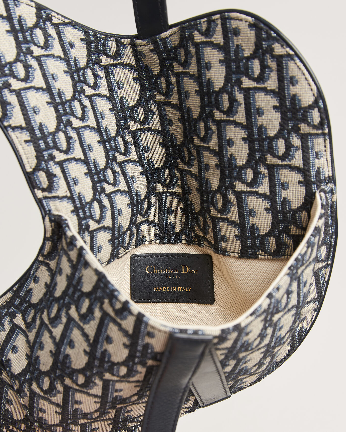 Heren | Pre-Owned & Vintage Bags | Dior Pre-Owned | Saddle Belt Bag Oblique Jacquard Blue