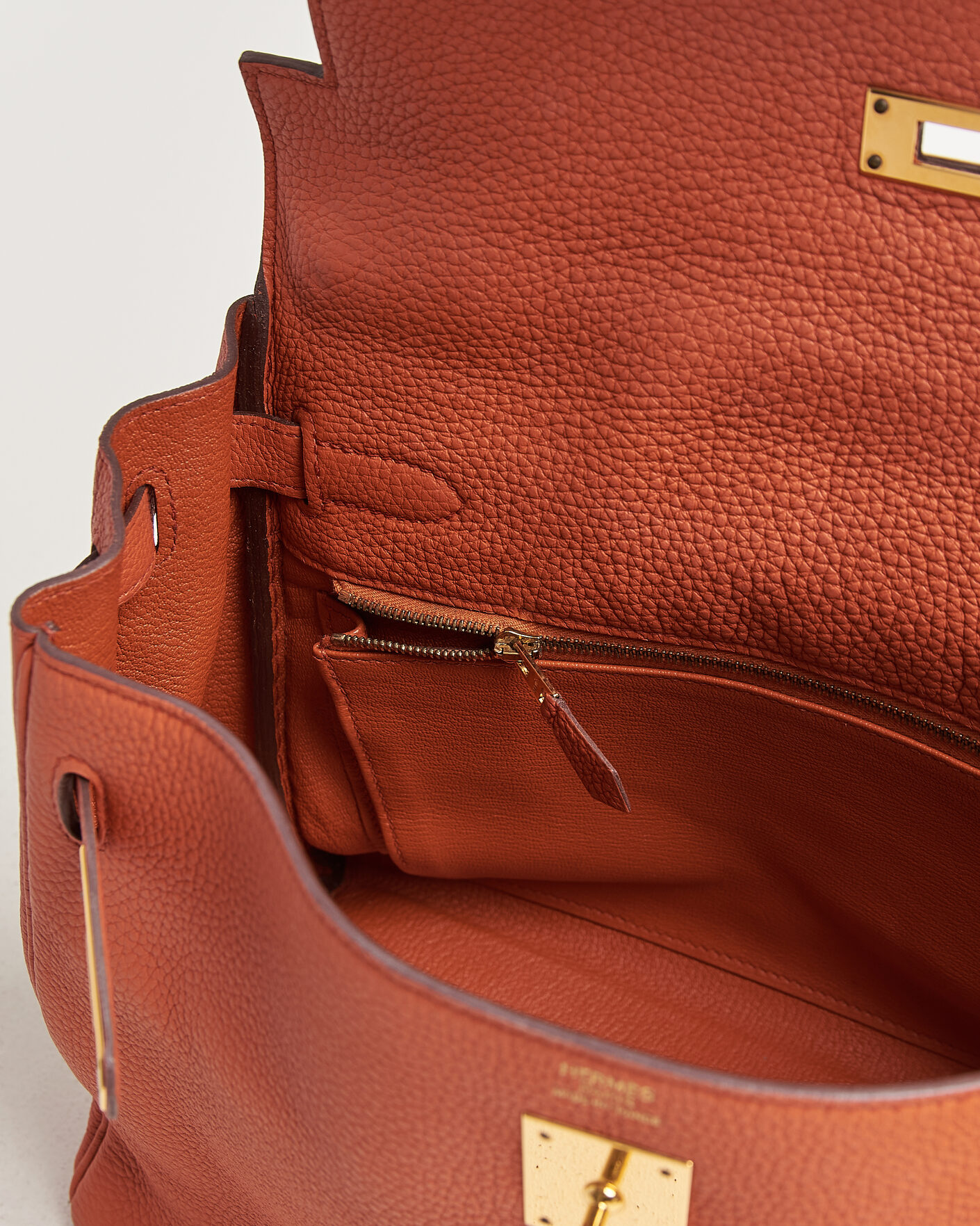 Heren | Pre-Owned & Vintage Bags | Hermès Pre-Owned | Kelly 32 Togo Leather Orange