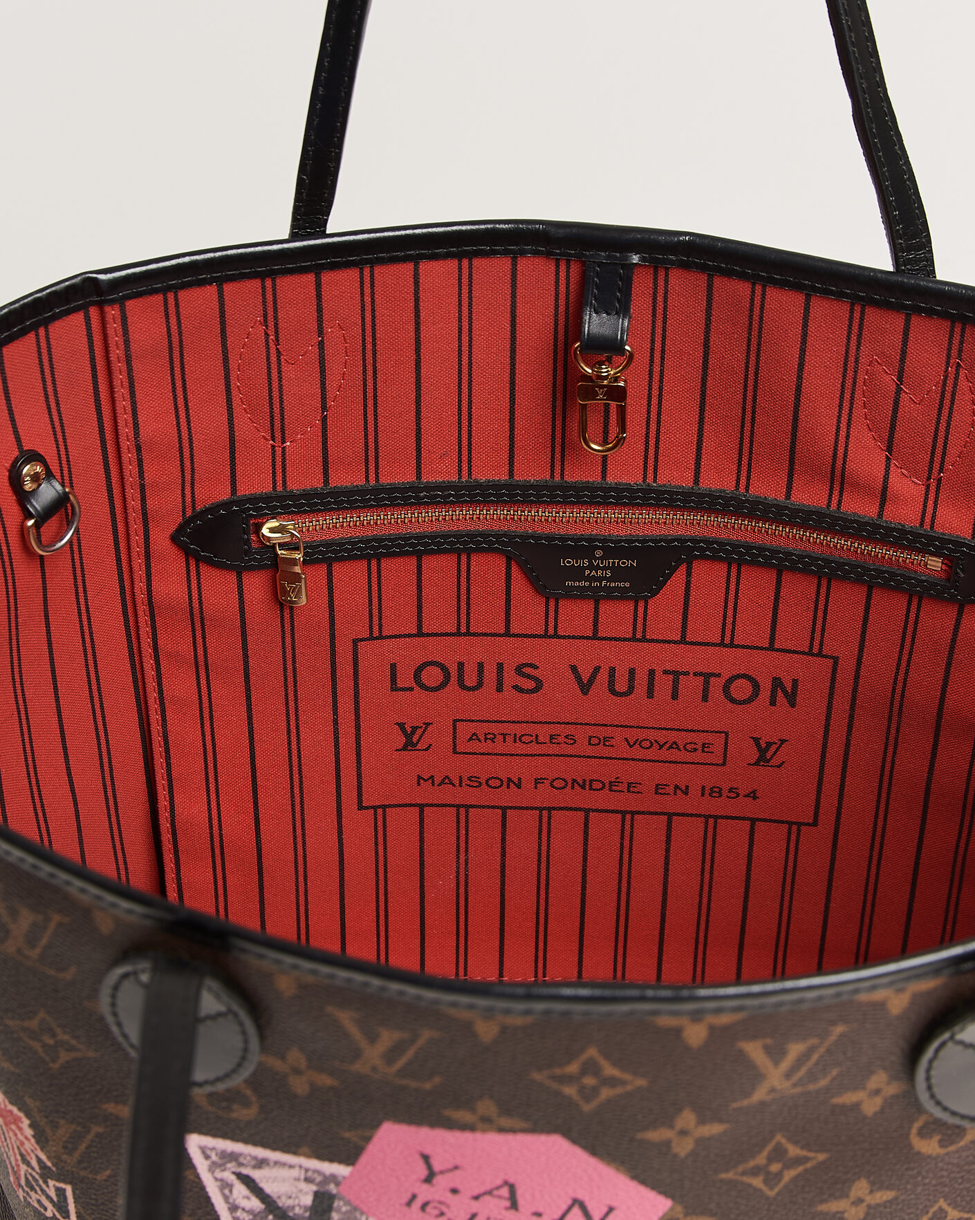 Heren | Pre-Owned & Vintage Bags | Louis Vuitton Pre-Owned | Neverfull MM World Tour Japan Monogram