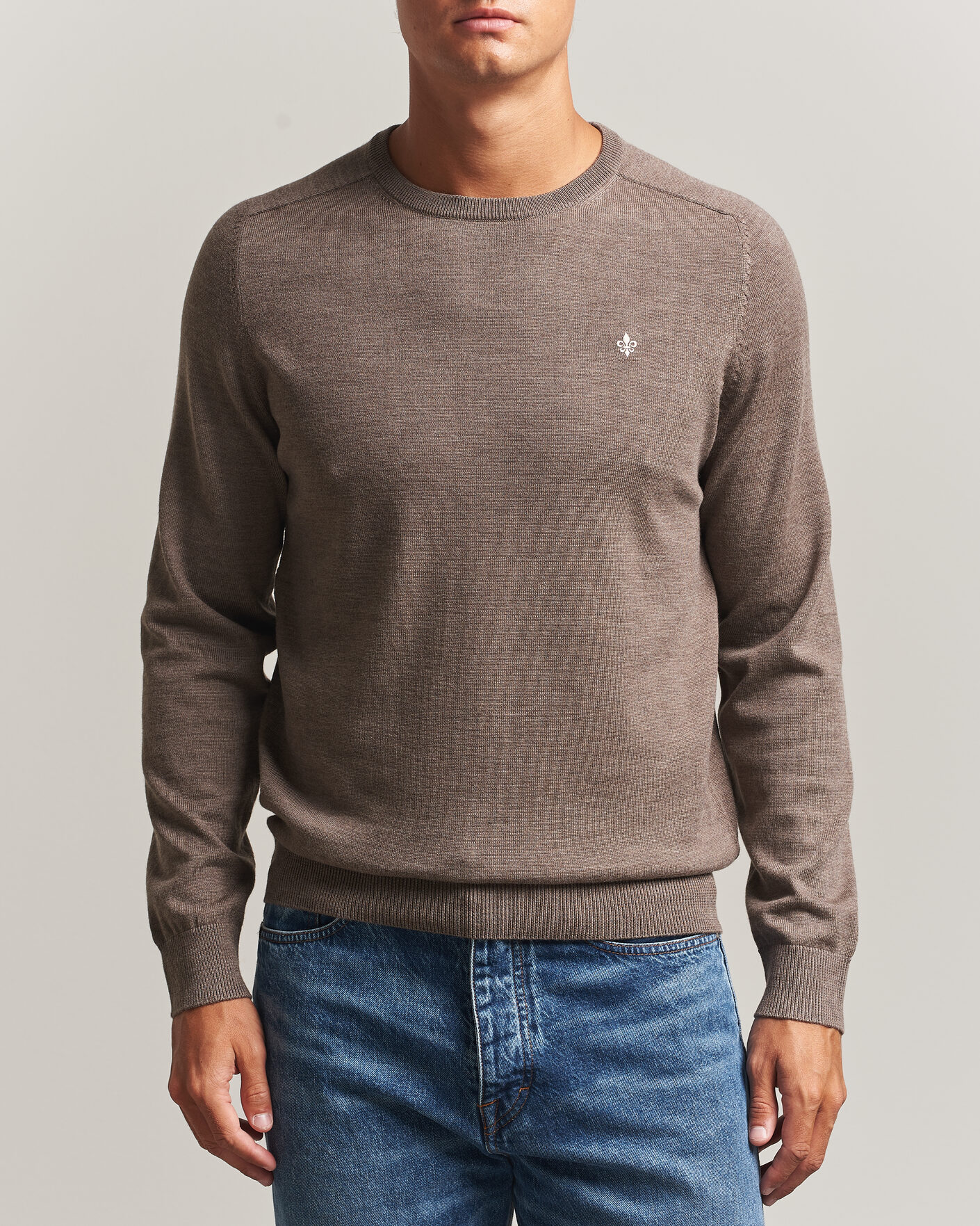 Heren | Truien | Morris | Merino O-Neck Brown