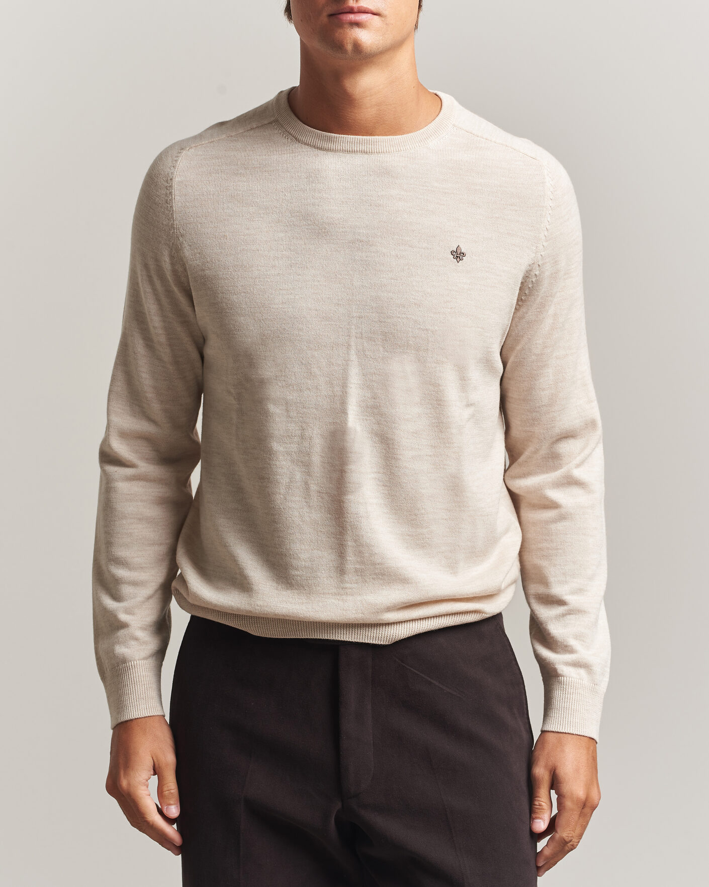 Heren | Truien | Morris | Merino O-Neck Off White