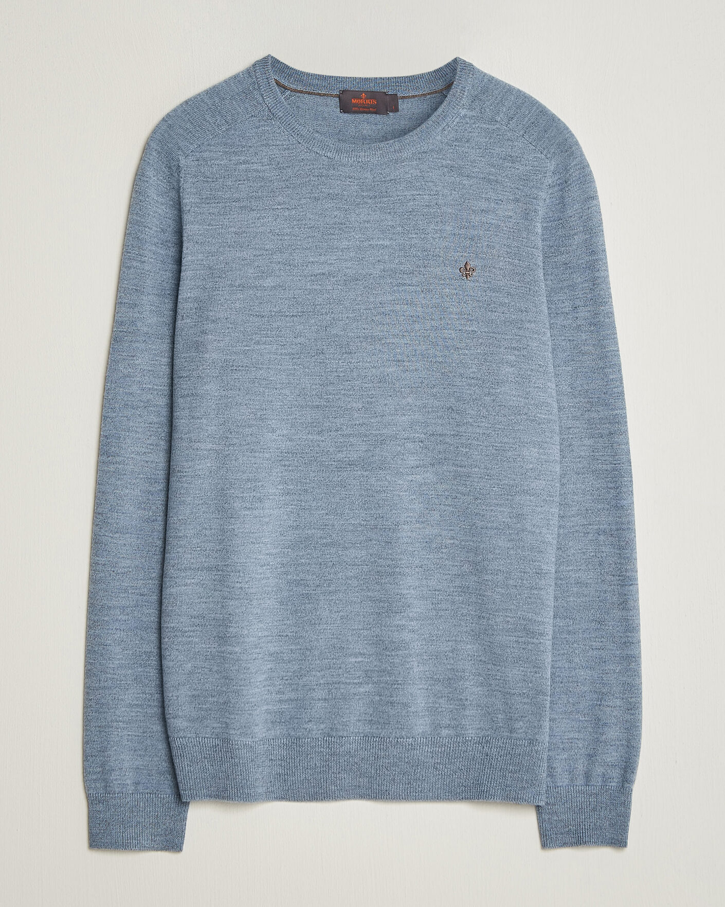 Heren | Truien | Morris | Merino O-Neck Light Blue