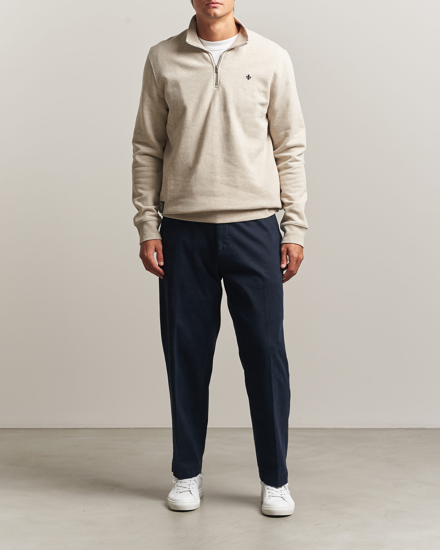 Heren | Truien | Morris | Brandon Lily Half Zip Khaki