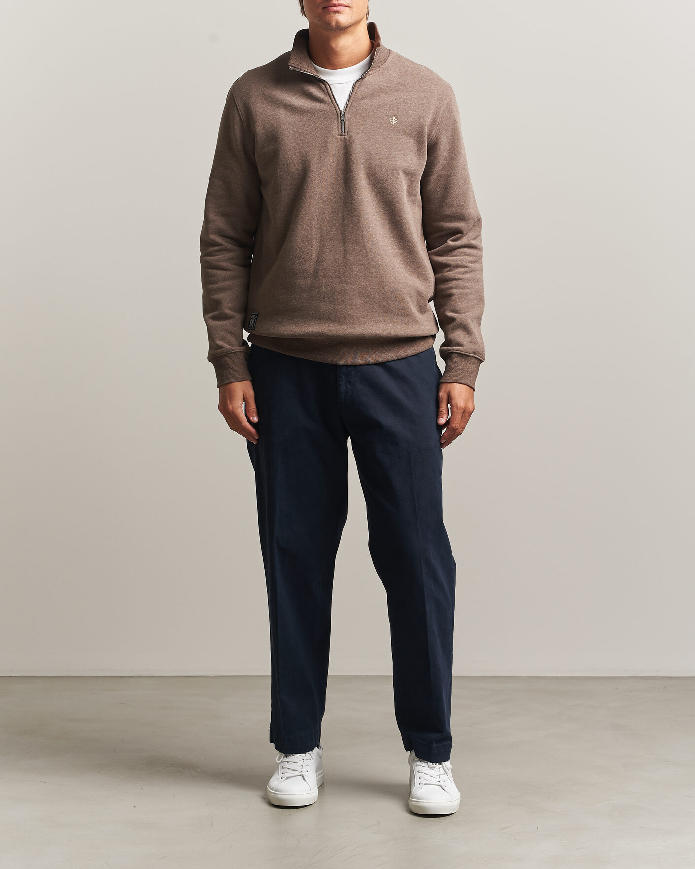 Heren | Truien | Morris | Brandon Lily Half Zip Brown