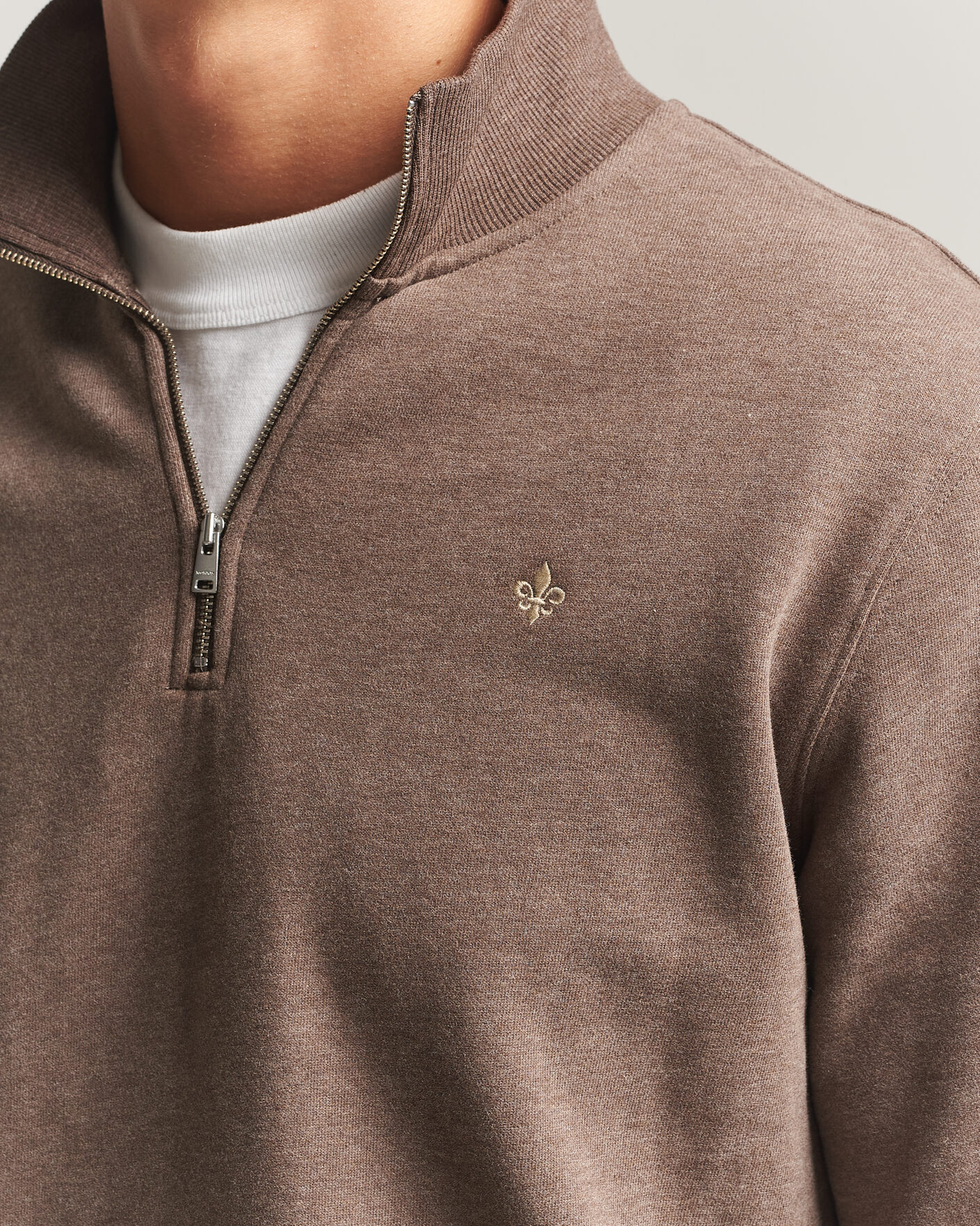 Heren | Truien | Morris | Brandon Lily Half Zip Brown