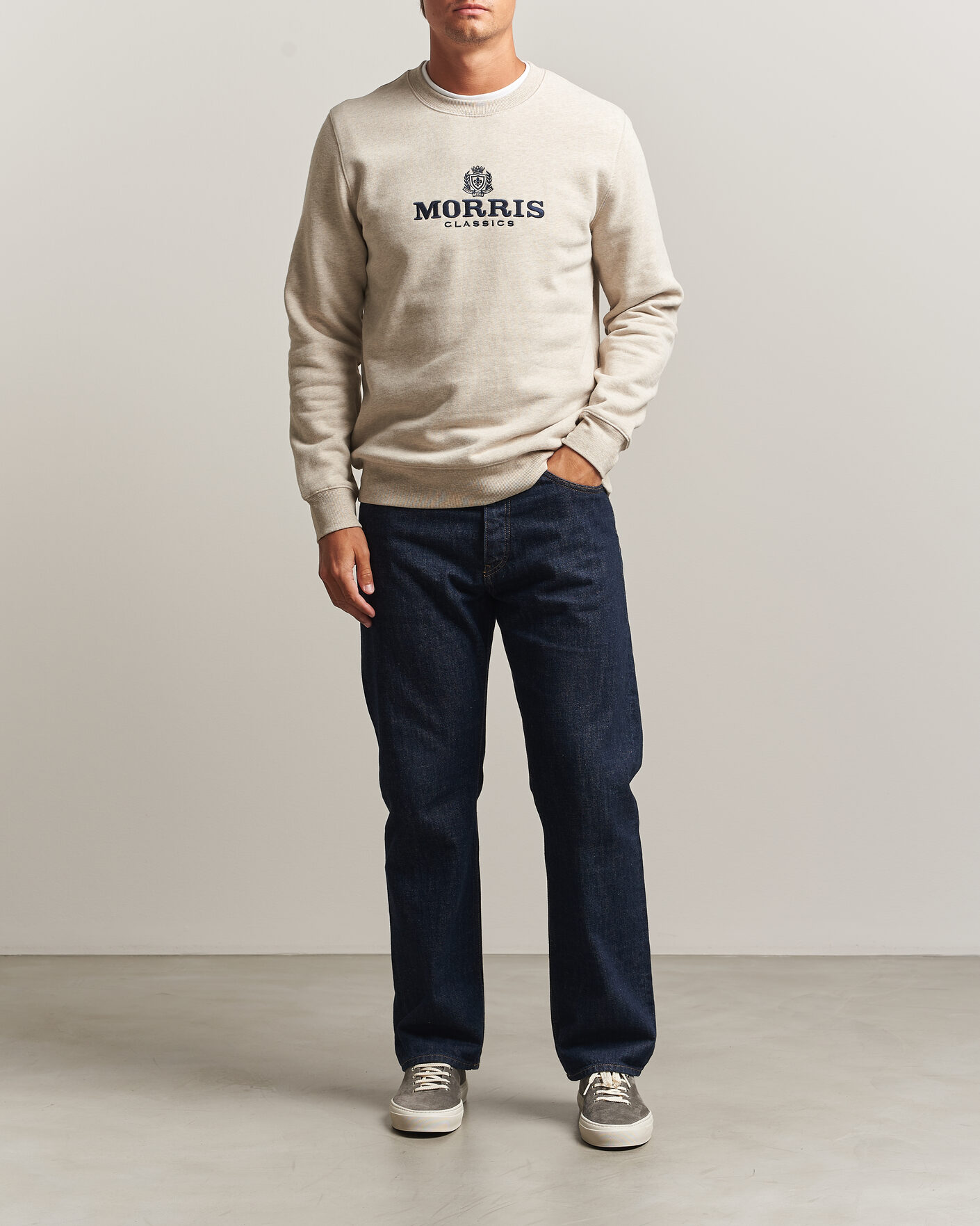 Heren | Truien | Morris | Brian Sweatshirt Khaki