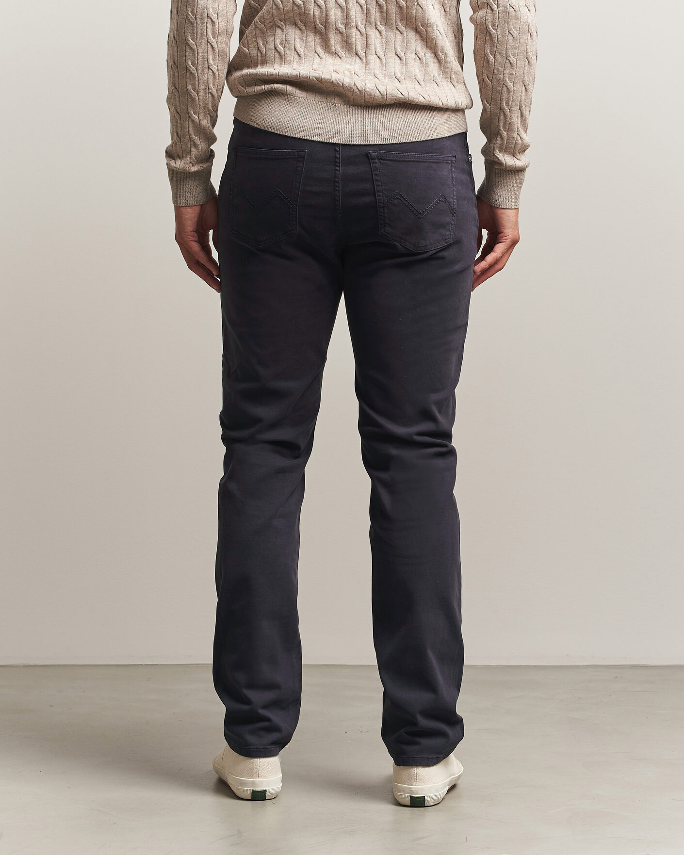 Heren | Broeken | Morris | James Brushed 5-Pocket Pant Blue