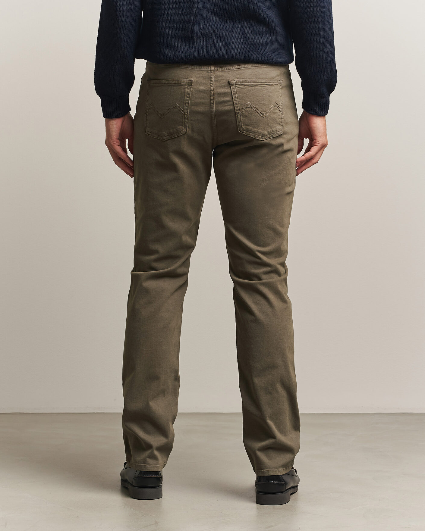 Heren | Broeken | Morris | James Brushed 5-Pocket Pant Olive