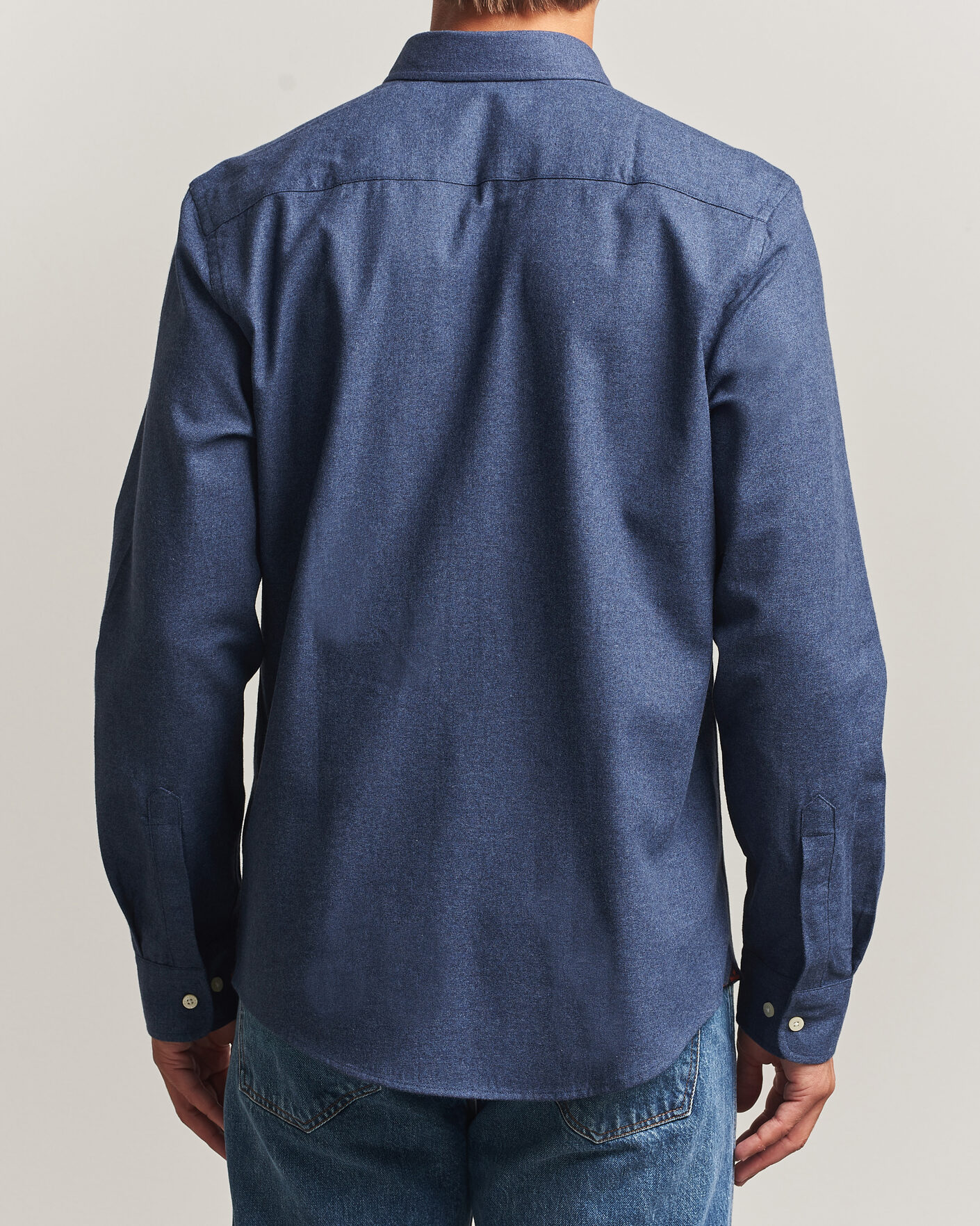 Heren | Overhemden | Morris | Watts Flannel Shirt Navy