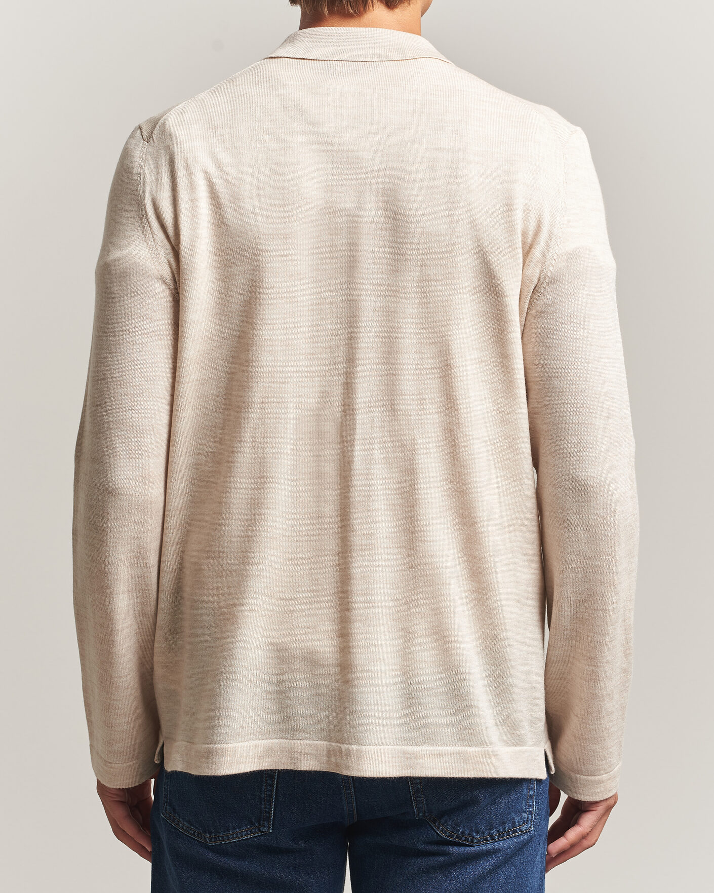 Heren | Overhemden | Morris | Merino Shirt Cardigan Off White