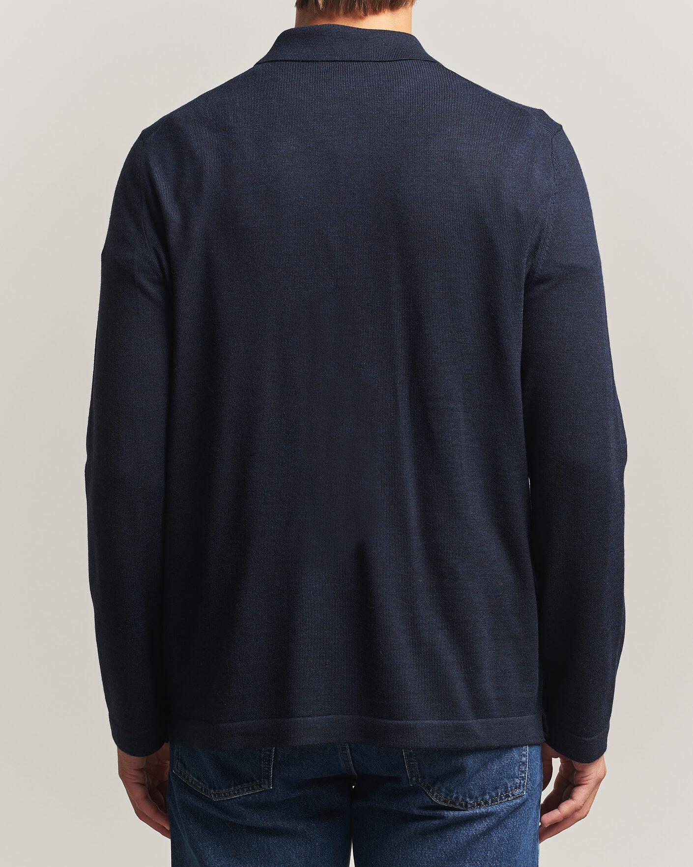 Heren | Overhemden | Morris | Merino Shirt Cardigan Navy