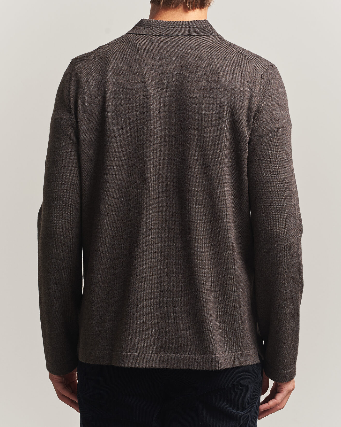 Heren | Overhemden | Morris | Merino Shirt Cardigan Brown