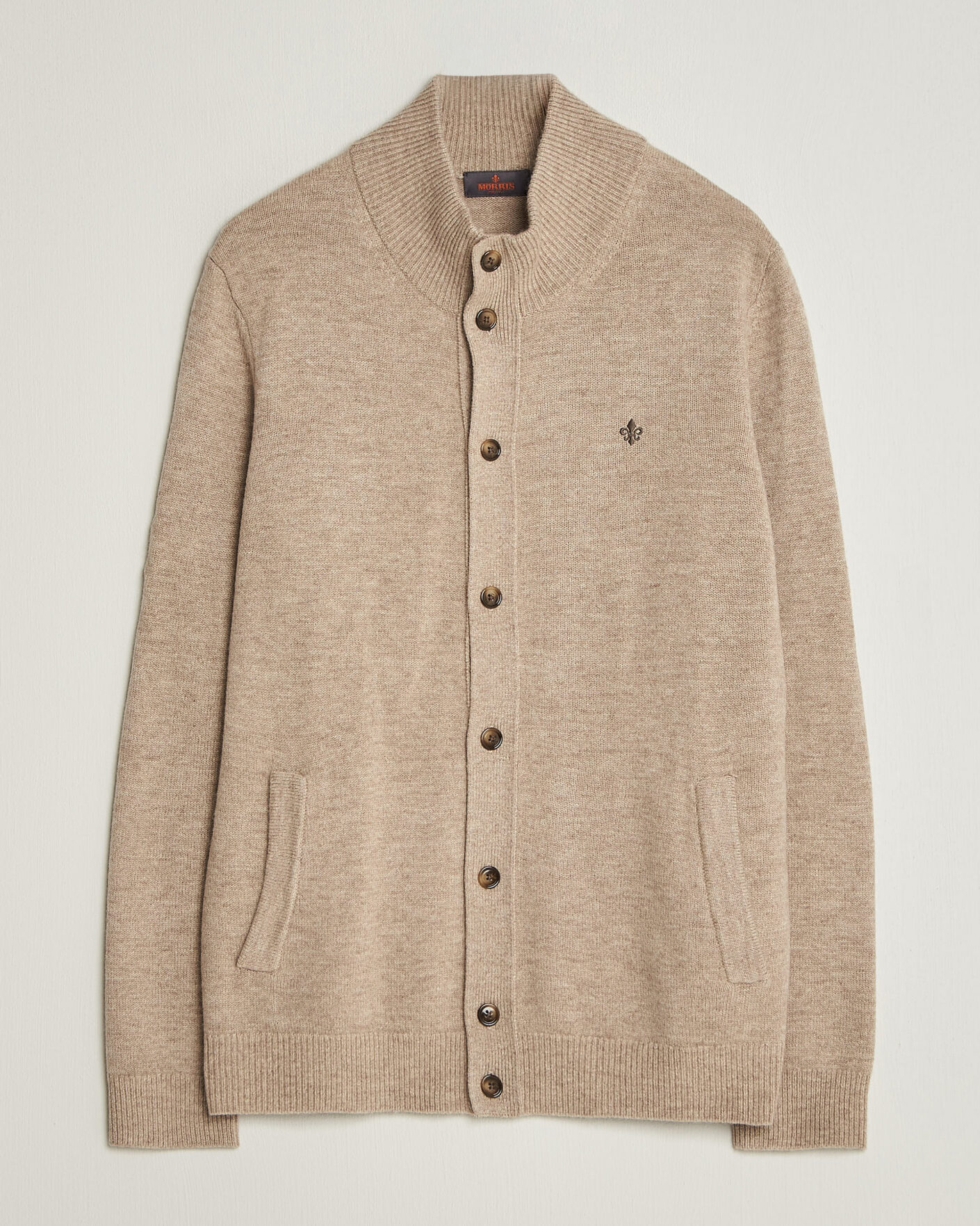 Heren | Truien | Morris | Hertford Button Cardigan Khaki