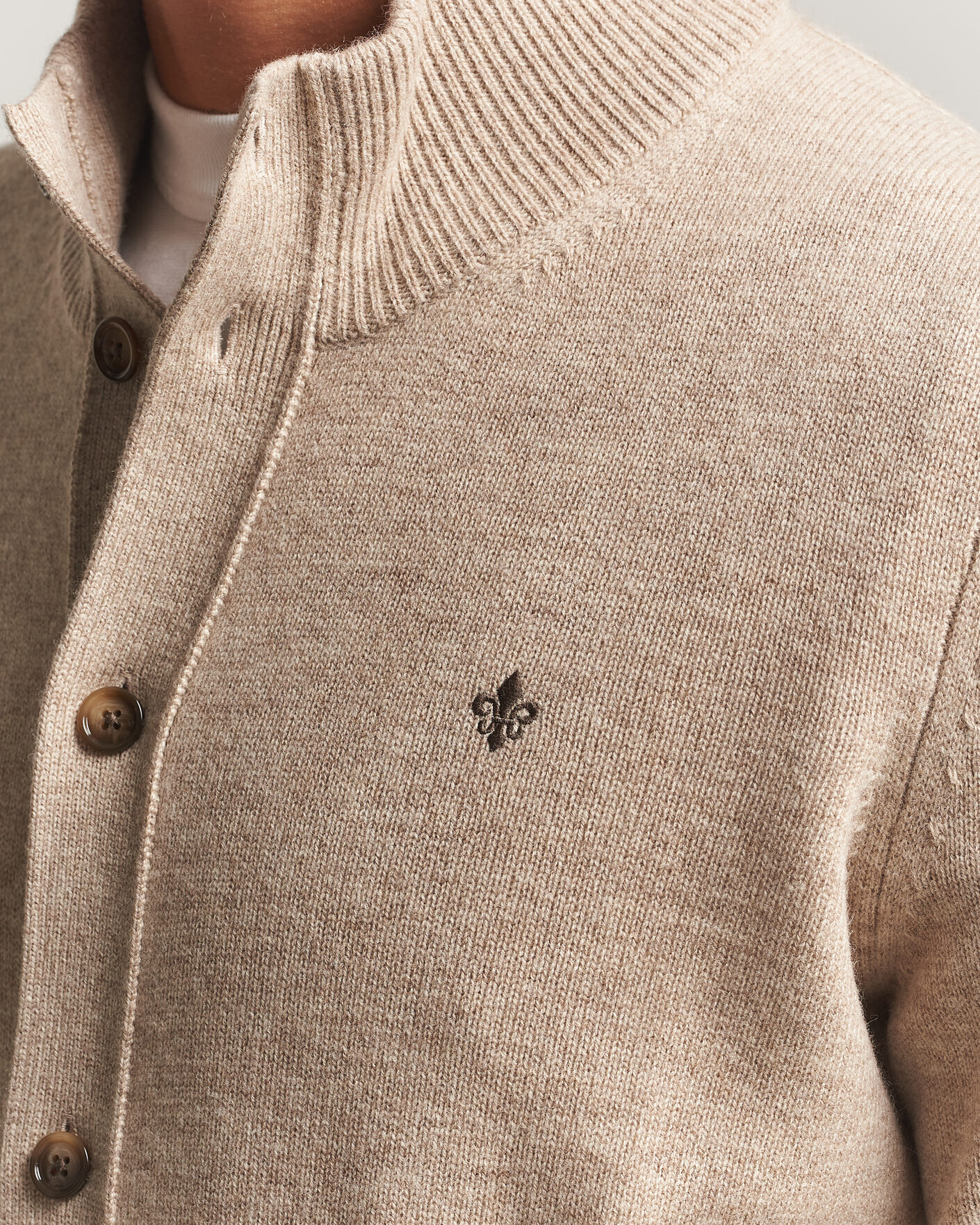 Heren | Truien | Morris | Hertford Button Cardigan Khaki