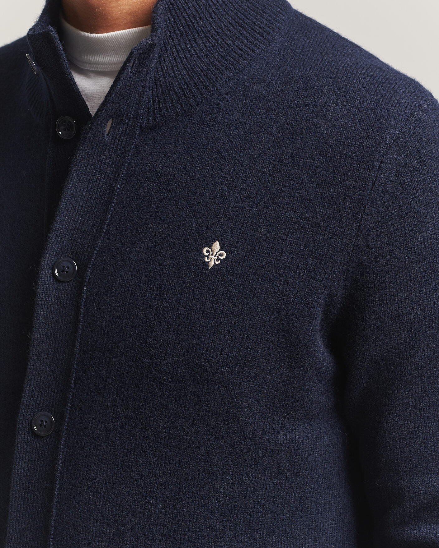 Heren | Truien | Morris | Hertford Button Cardigan Navy