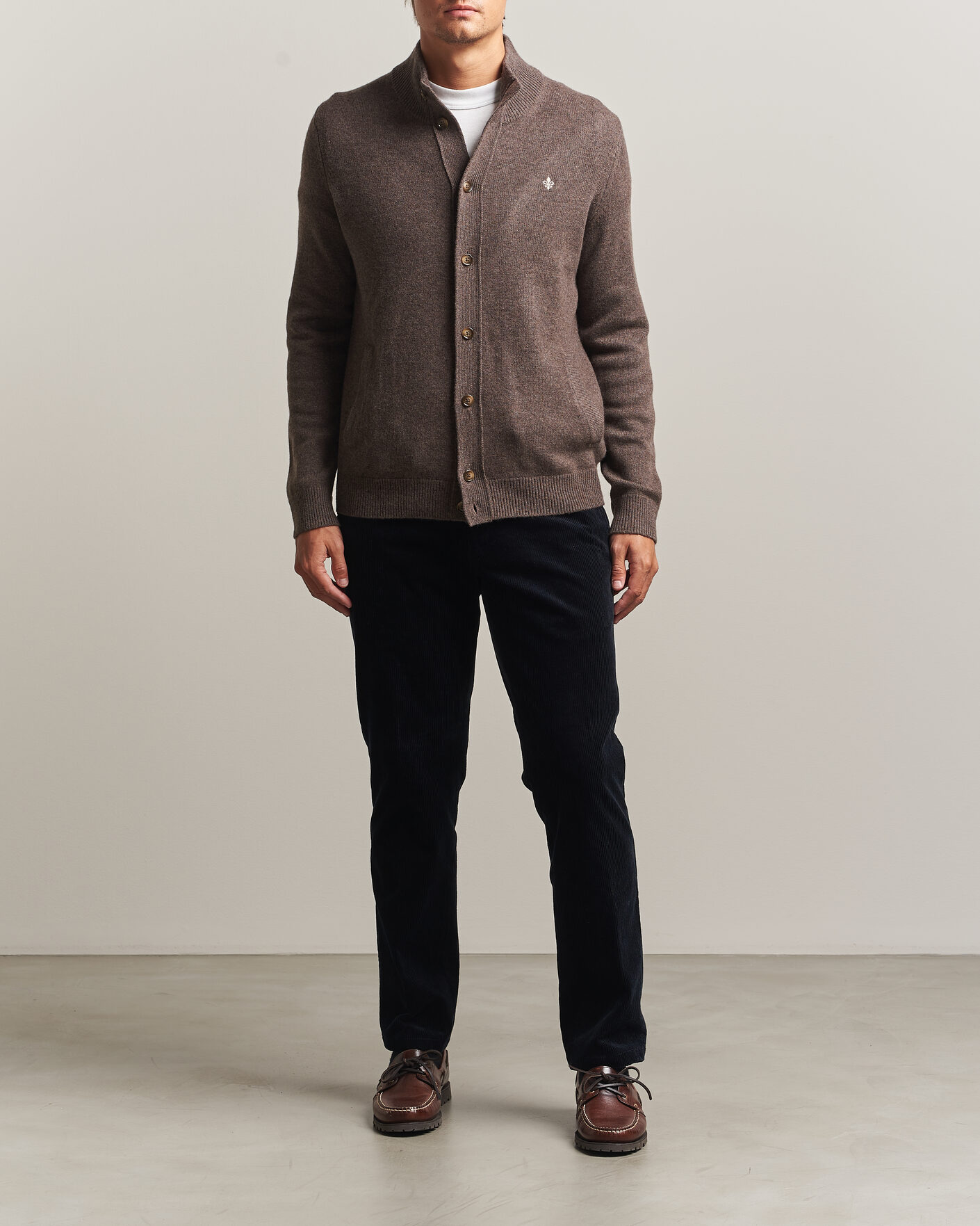 Heren | Truien | Morris | Hertford Button Cardigan Brown