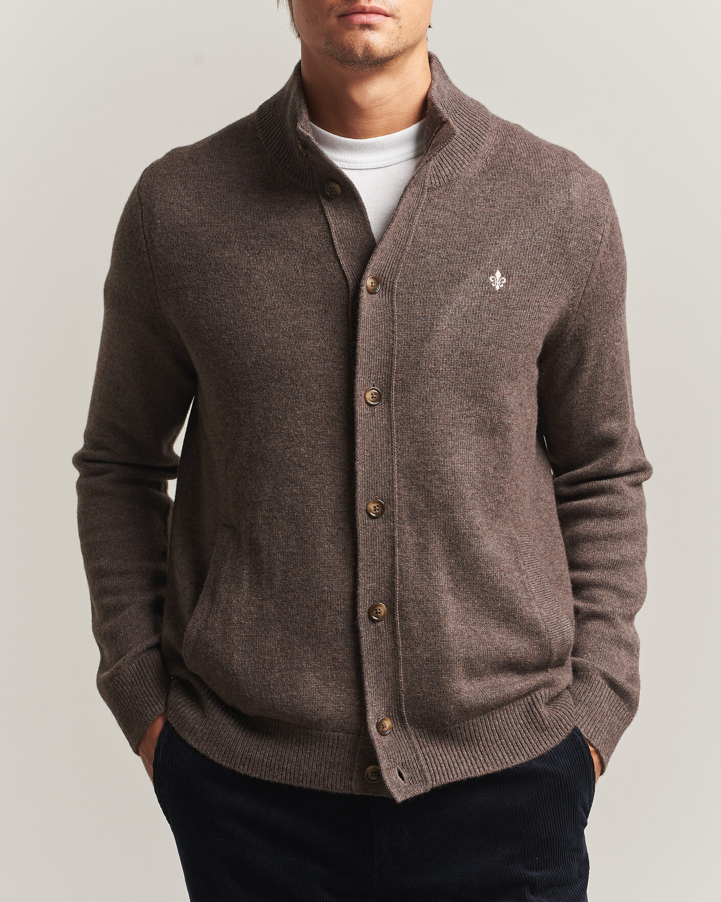 Heren | Truien | Morris | Hertford Button Cardigan Brown