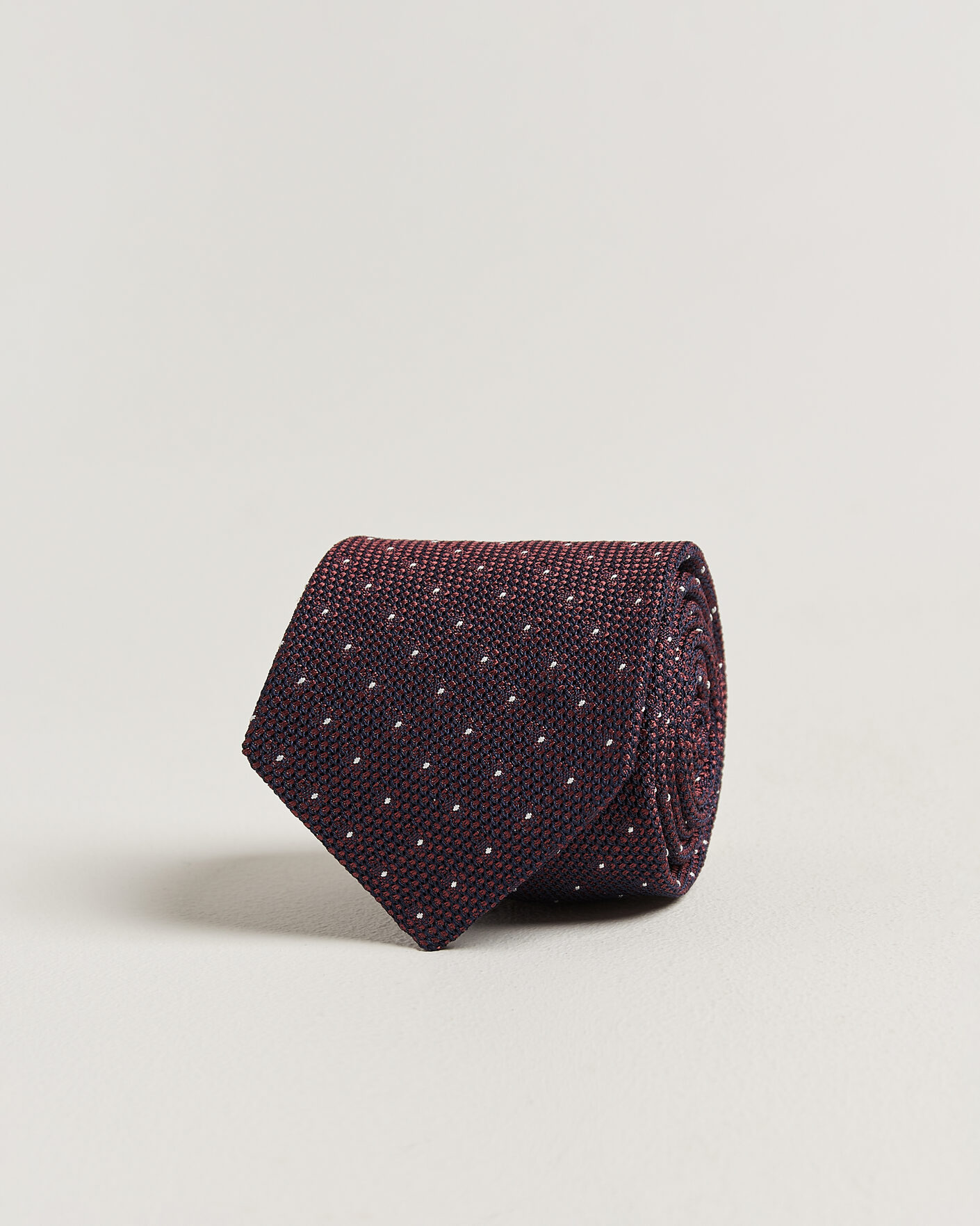 Heren | Stropdassen | Amanda Christensen | Silk Grenadine Dot 8cm Tie Wine