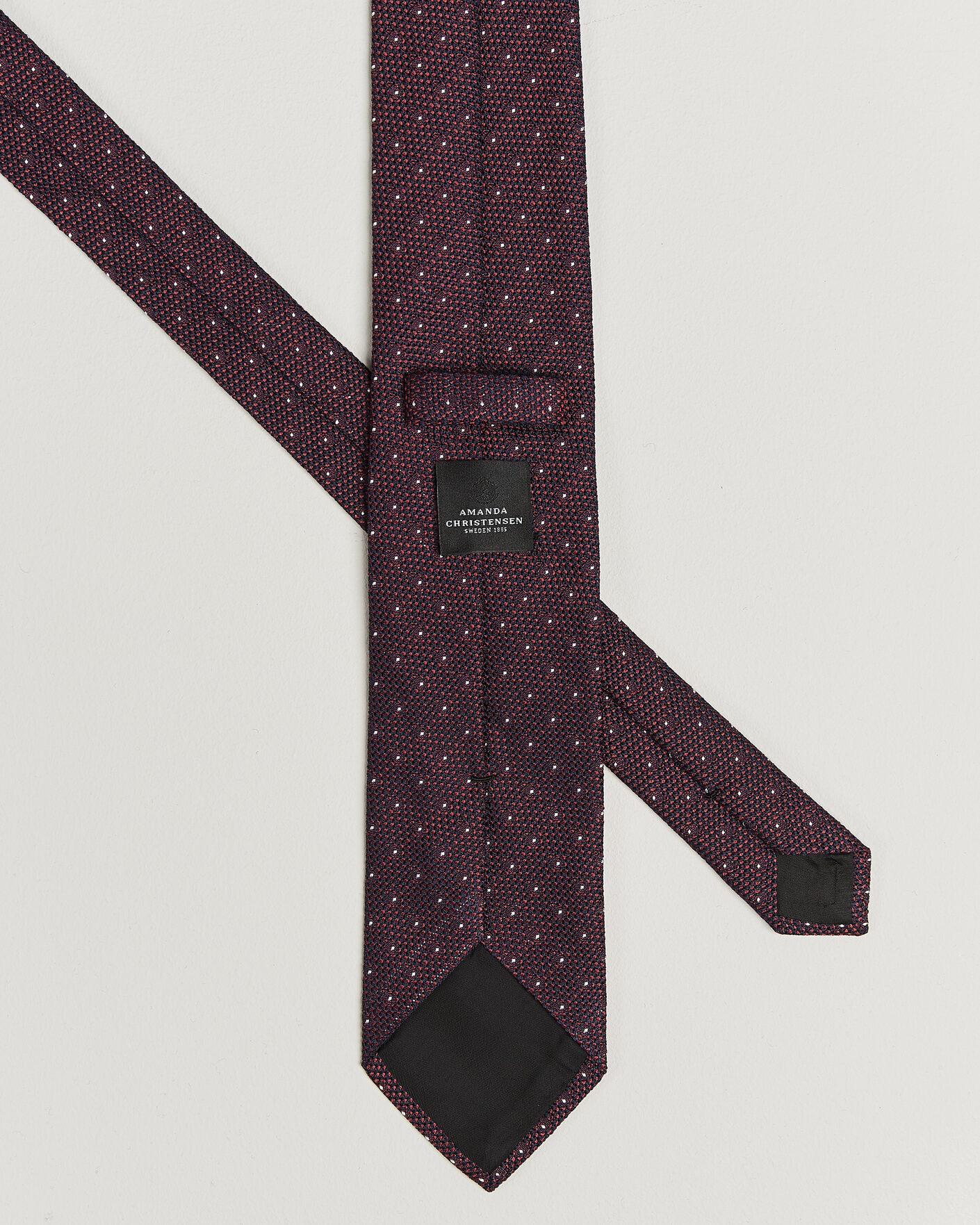 Heren | Stropdassen | Amanda Christensen | Silk Grenadine Dot 8cm Tie Wine