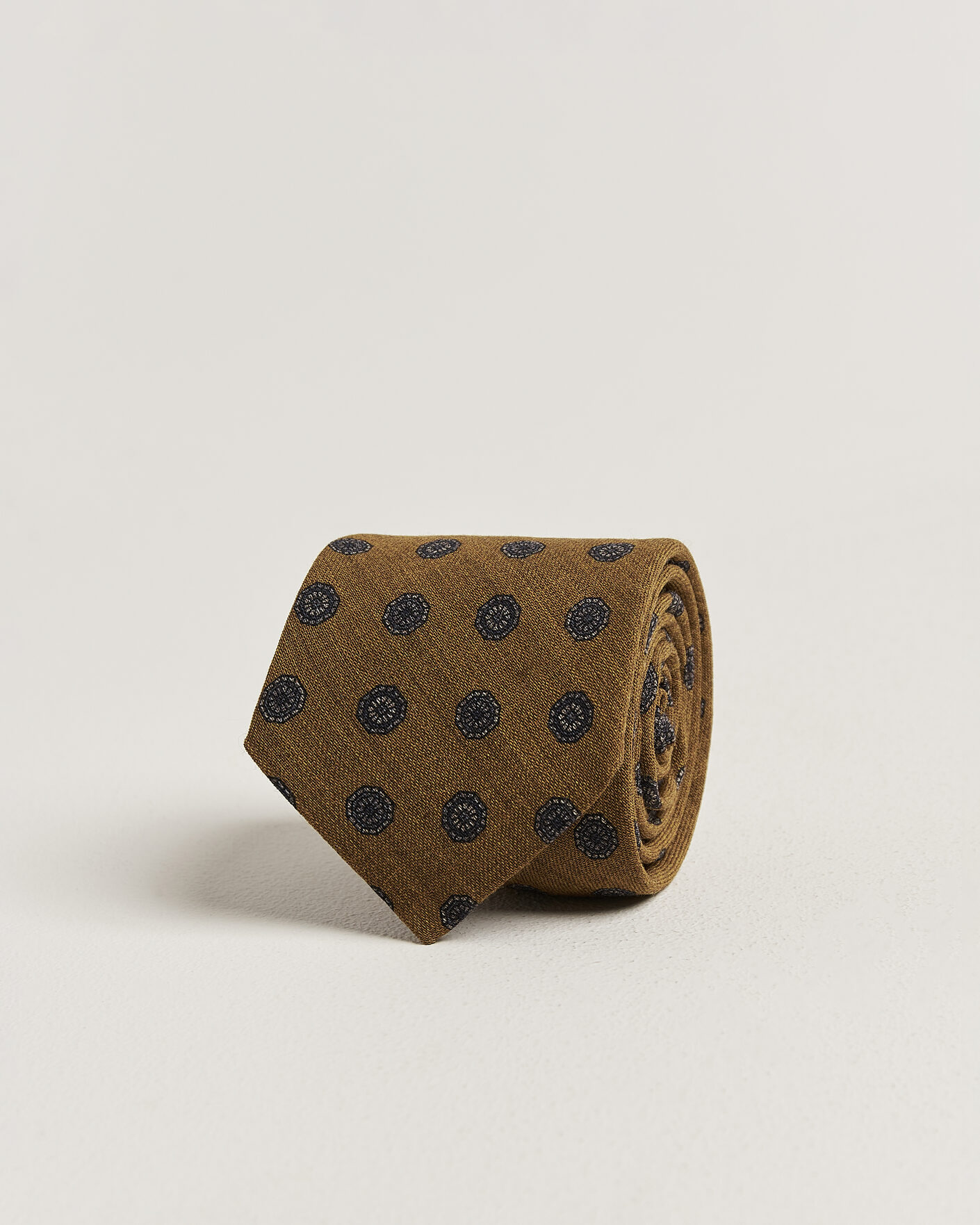 Heren | Stropdassen | Amanda Christensen | Wool Medallion 8cm Tie Yellow