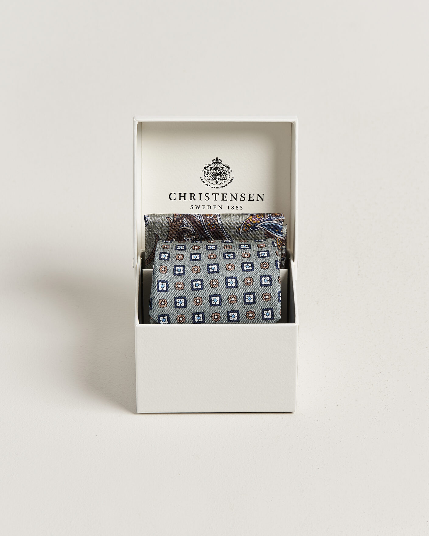 Heren | Stropdassen | Amanda Christensen | Box Set Silk 8 cm Tie And Pocket Square Green