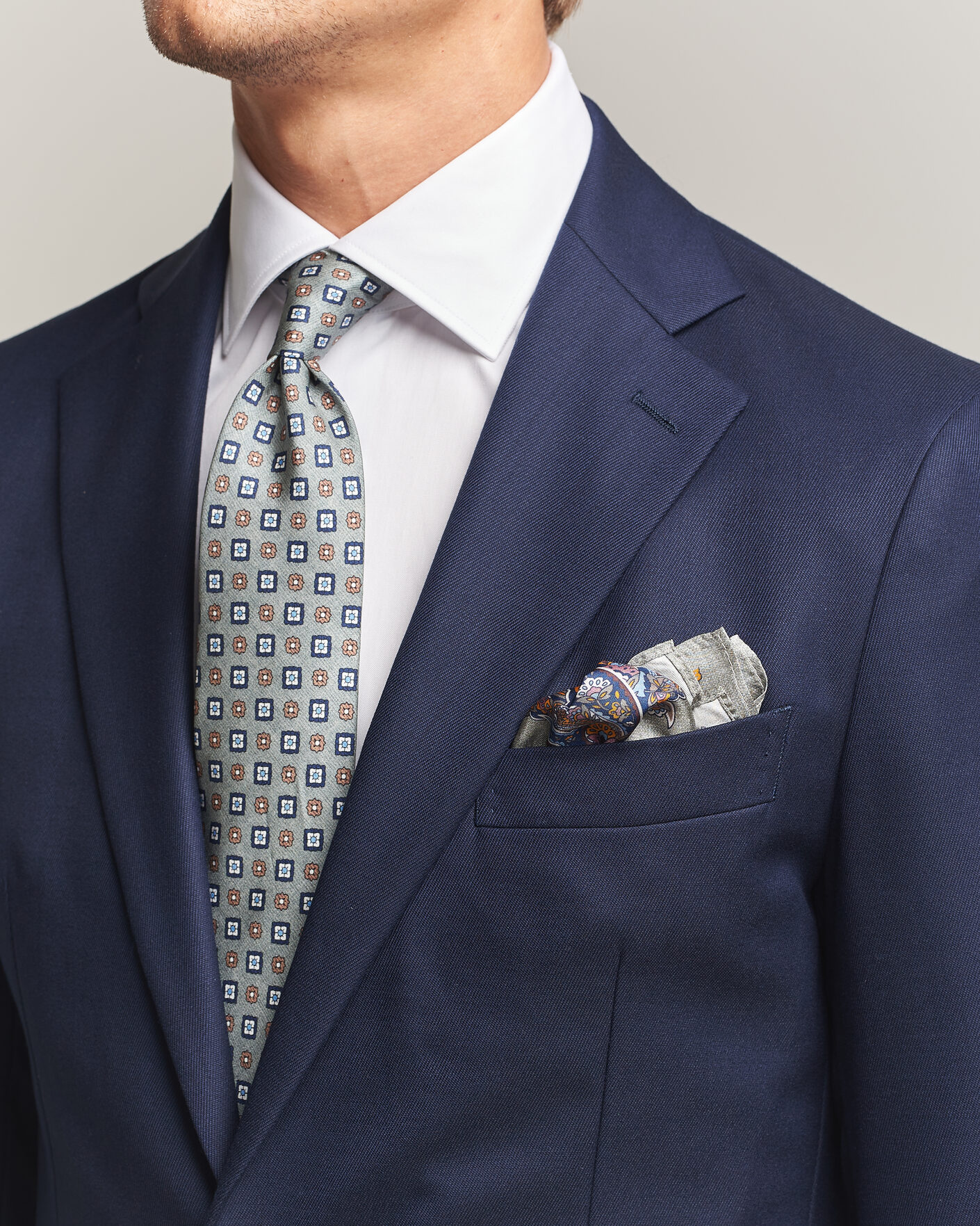 Heren | Stropdassen | Amanda Christensen | Box Set Silk 8 cm Tie And Pocket Square Green